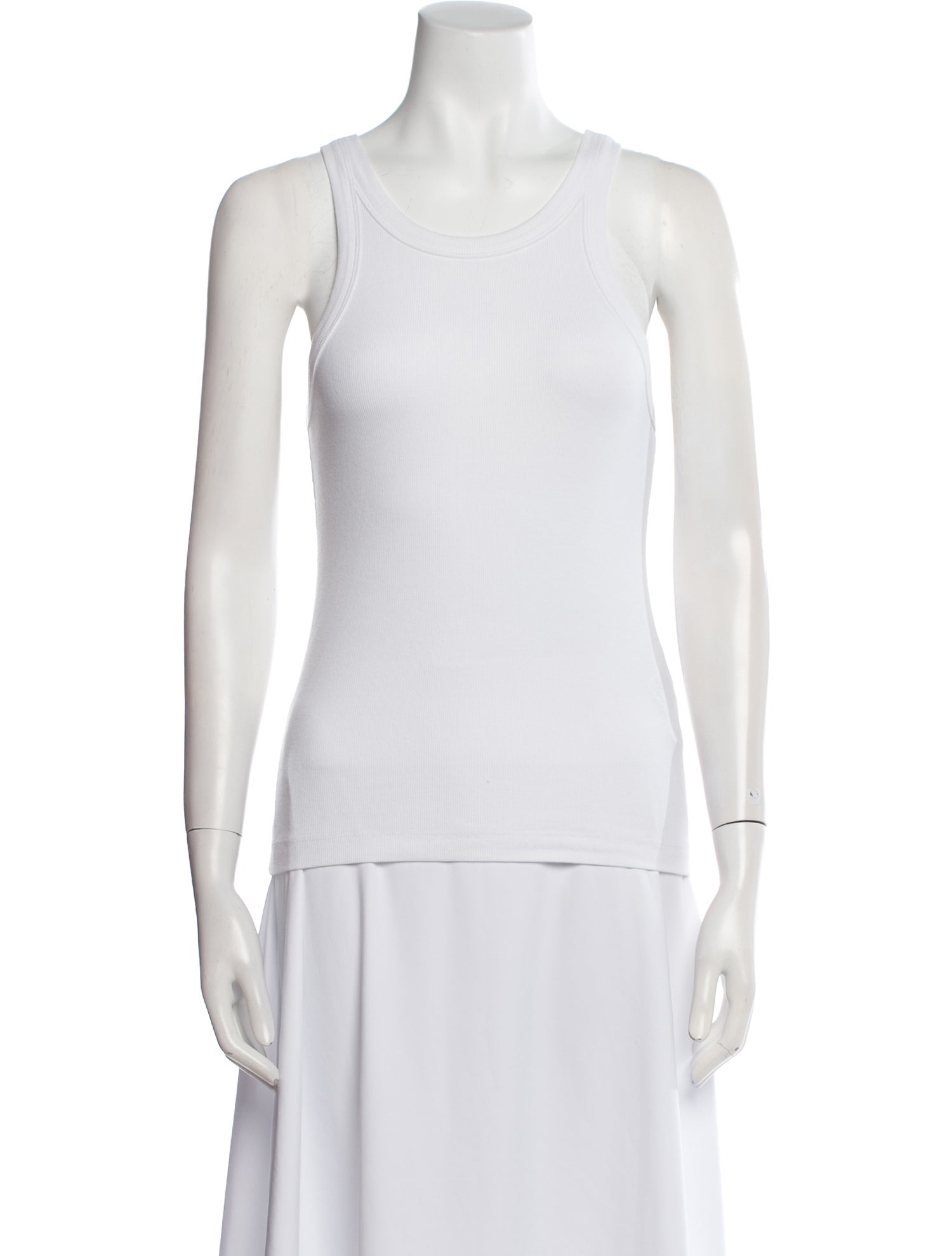 TOTEME Curved Rib Tank Scoop Neck Top