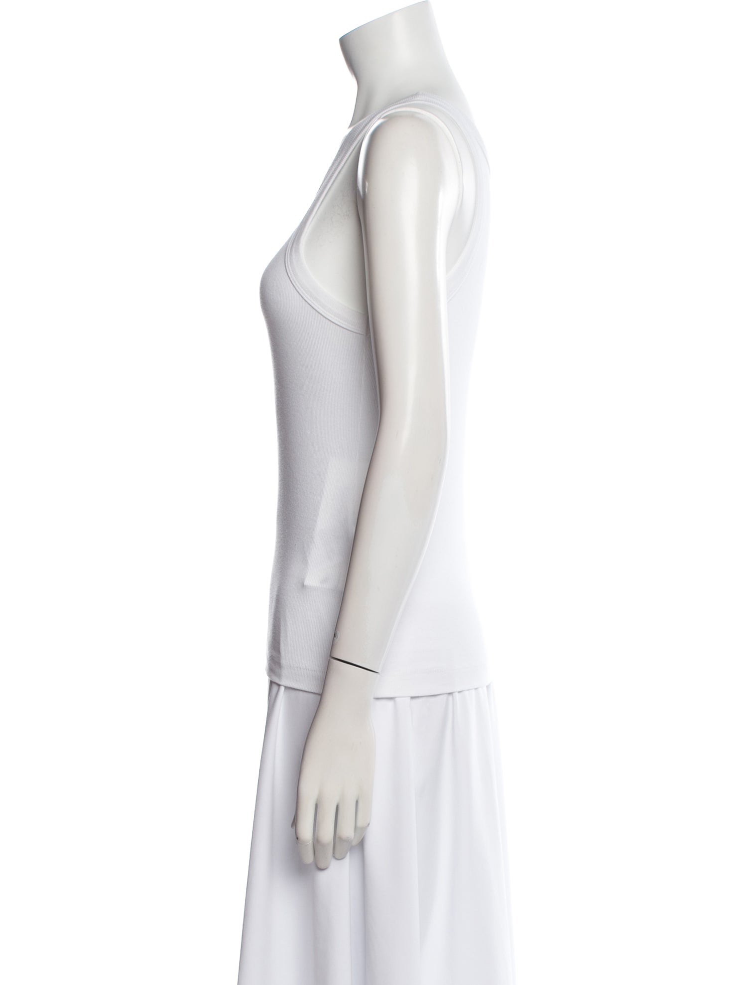 TOTEME Curved Rib Tank Scoop Neck Top