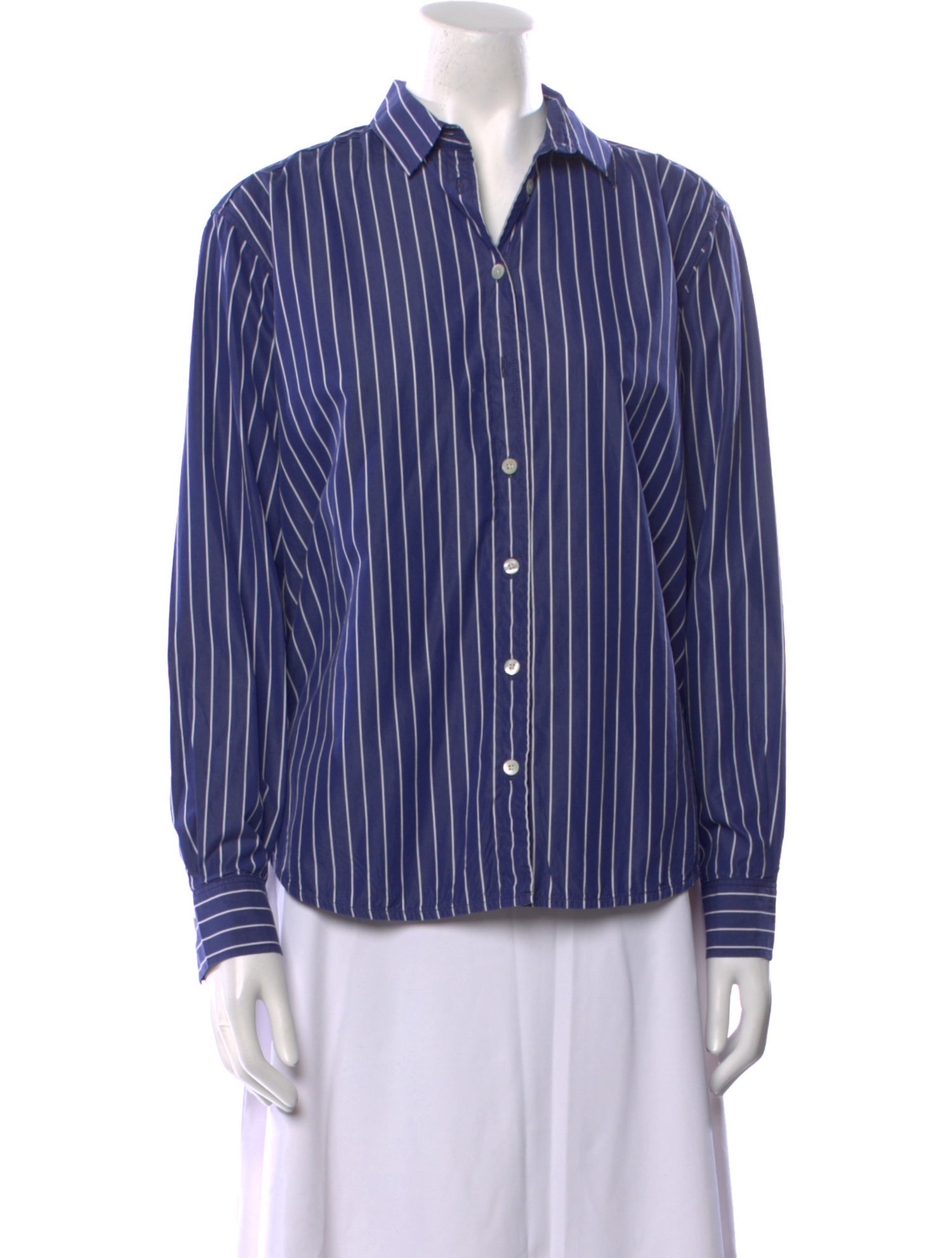 TOTEME Signature Cotton Shirt Striped Button-Up Top