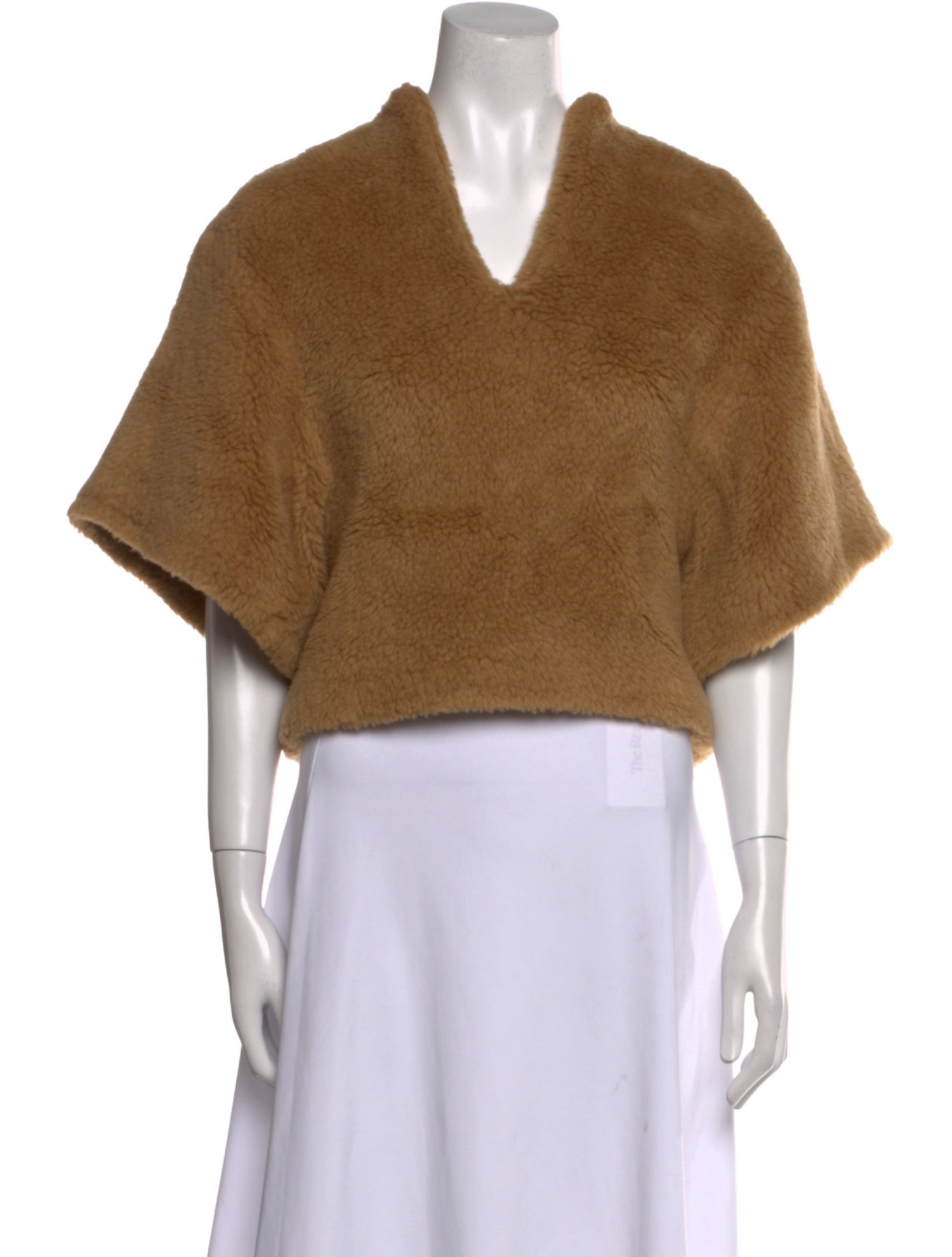 TOTEME V-Neck Short Sleeve Crop Top