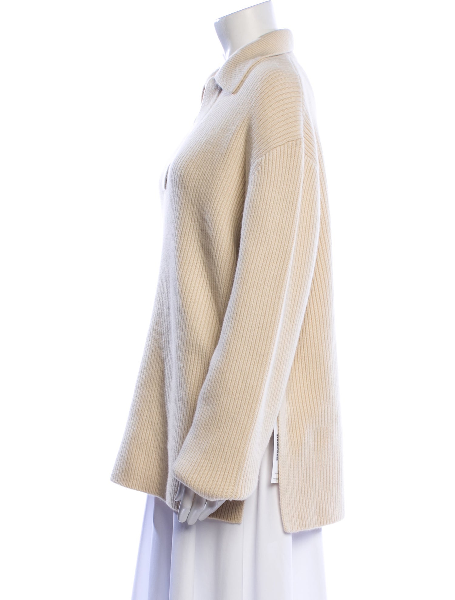 TOTEME Wrapped-Neck Knit Wool Sweater
