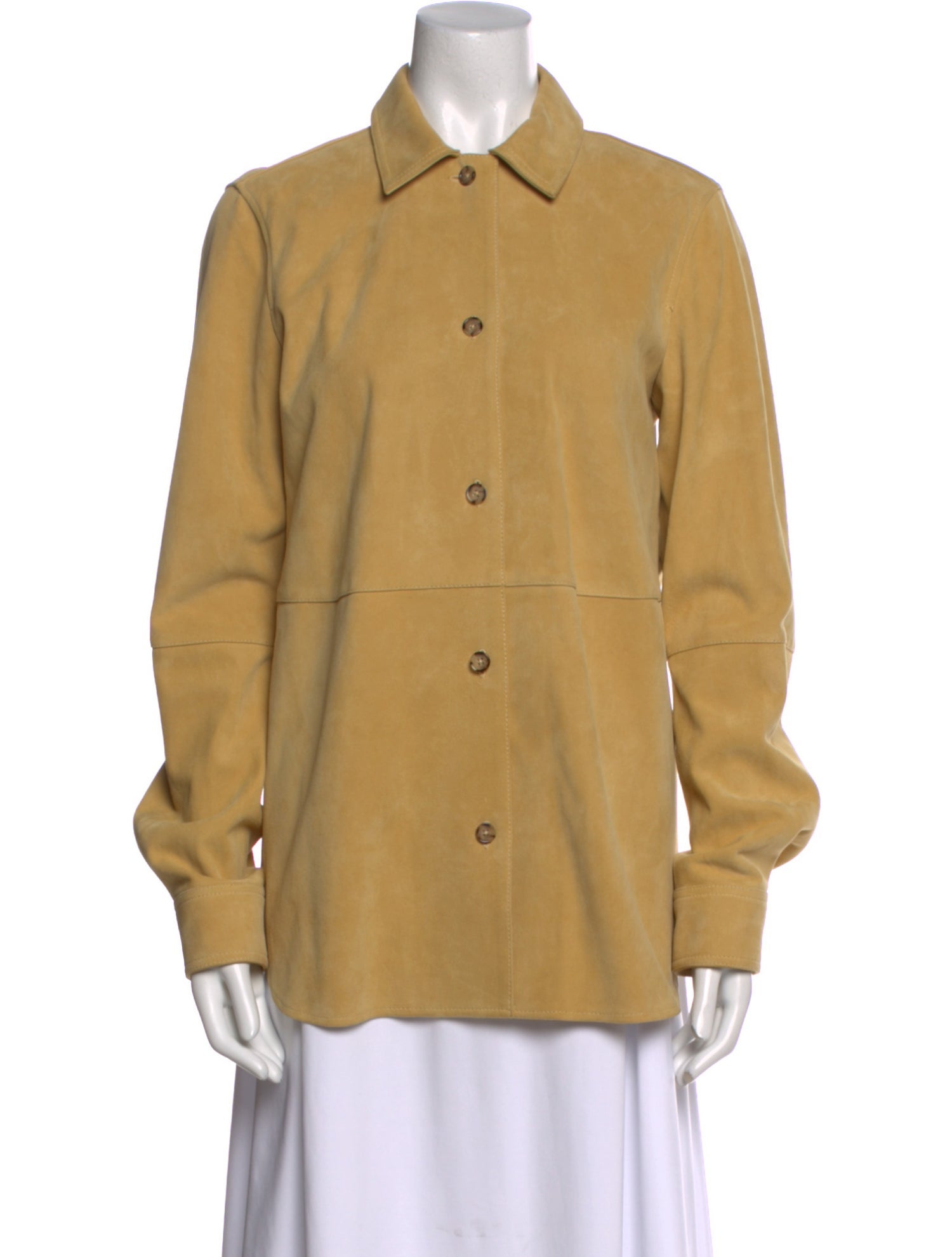 TOTEME Soft Suede Suede Button-Up Top