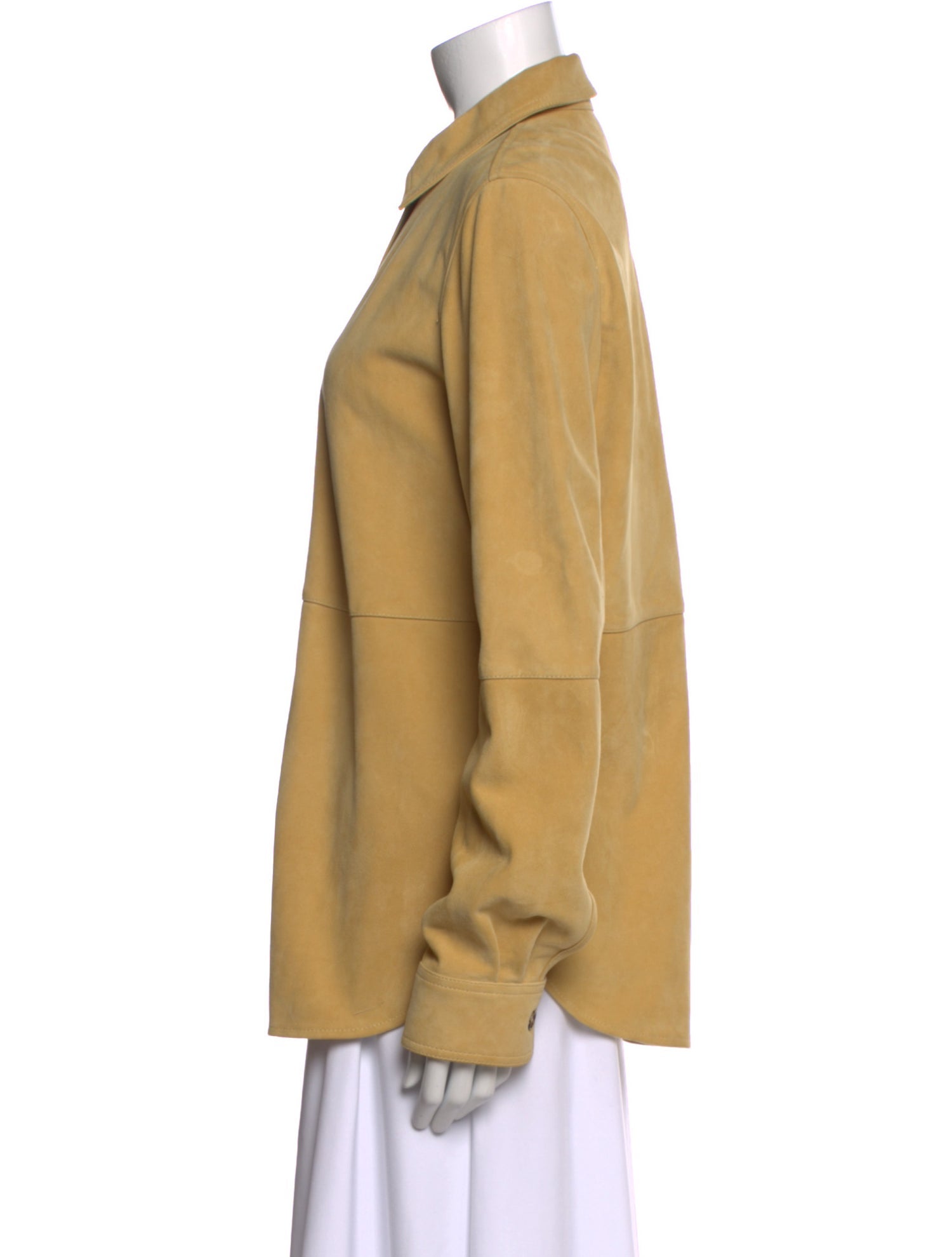 TOTEME Soft Suede Suede Button-Up Top