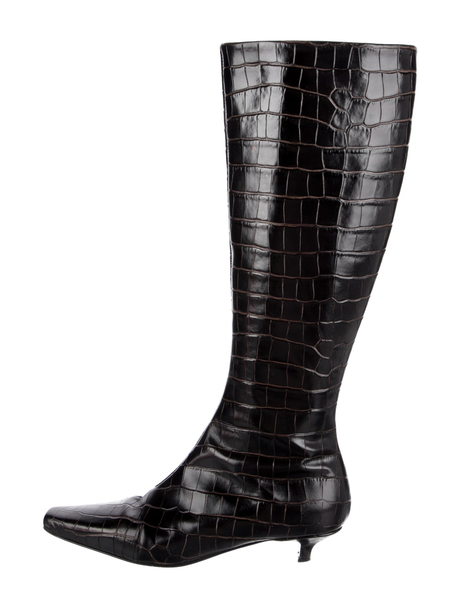 TOTEME Embossed Leather Riding Boots