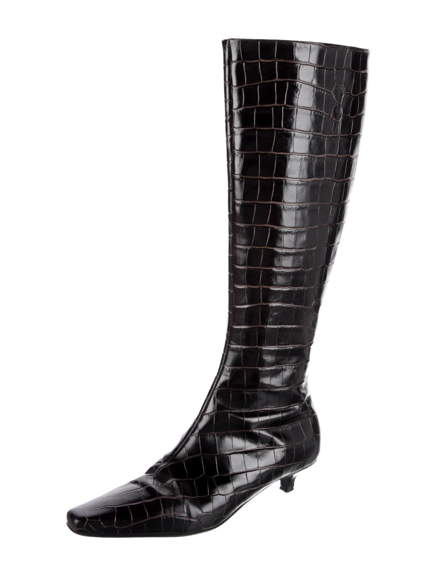 TOTEME Embossed Leather Riding Boots