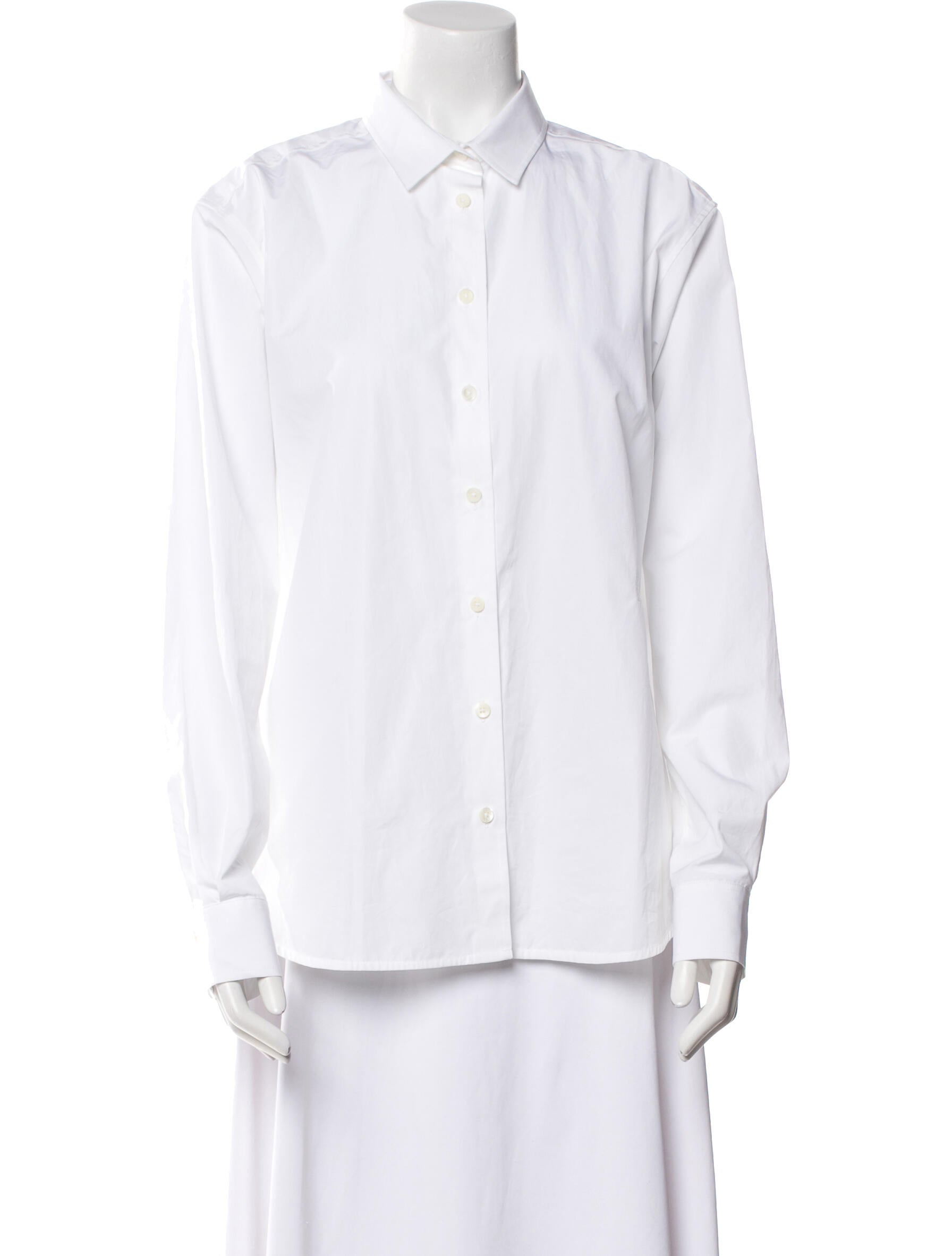 TOTEME Signature Long Sleeve Button-Up Top