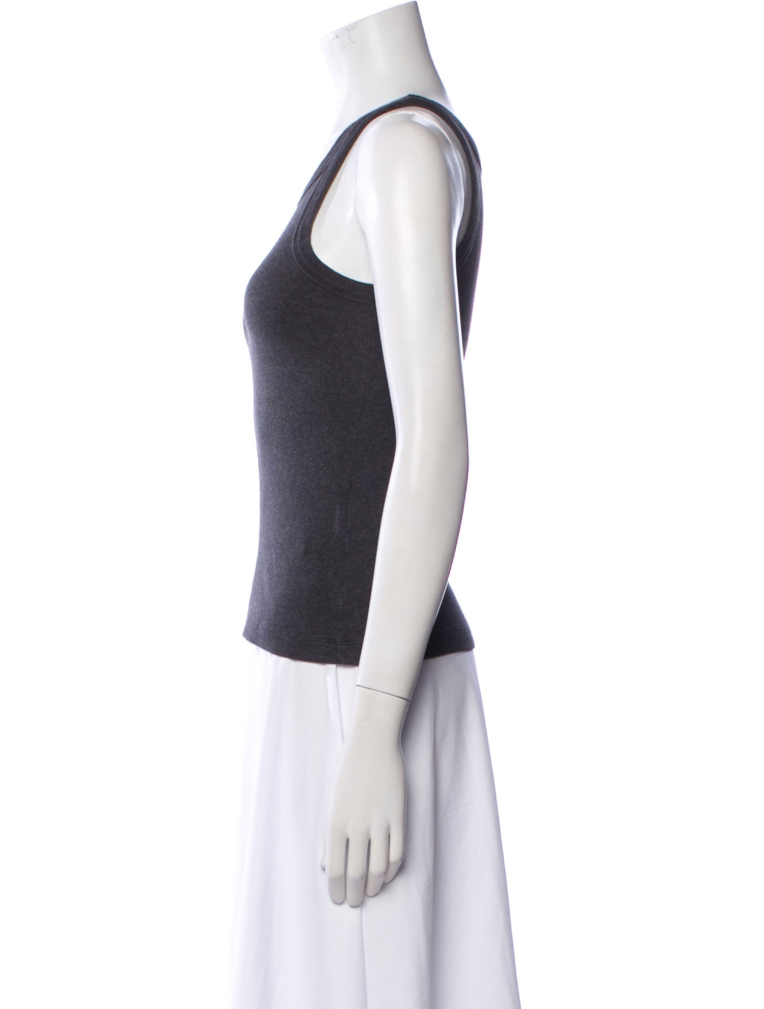 TOTEME Curved Rib Tank Scoop Neck Top