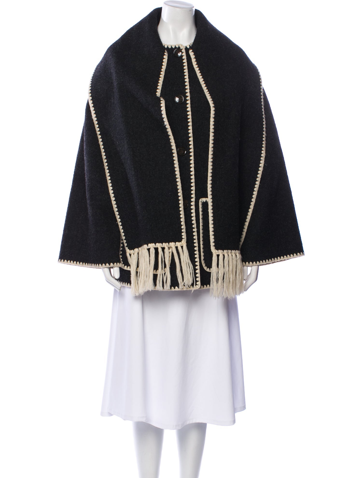 TOTEME Embroidered Scarf Wool Jacket