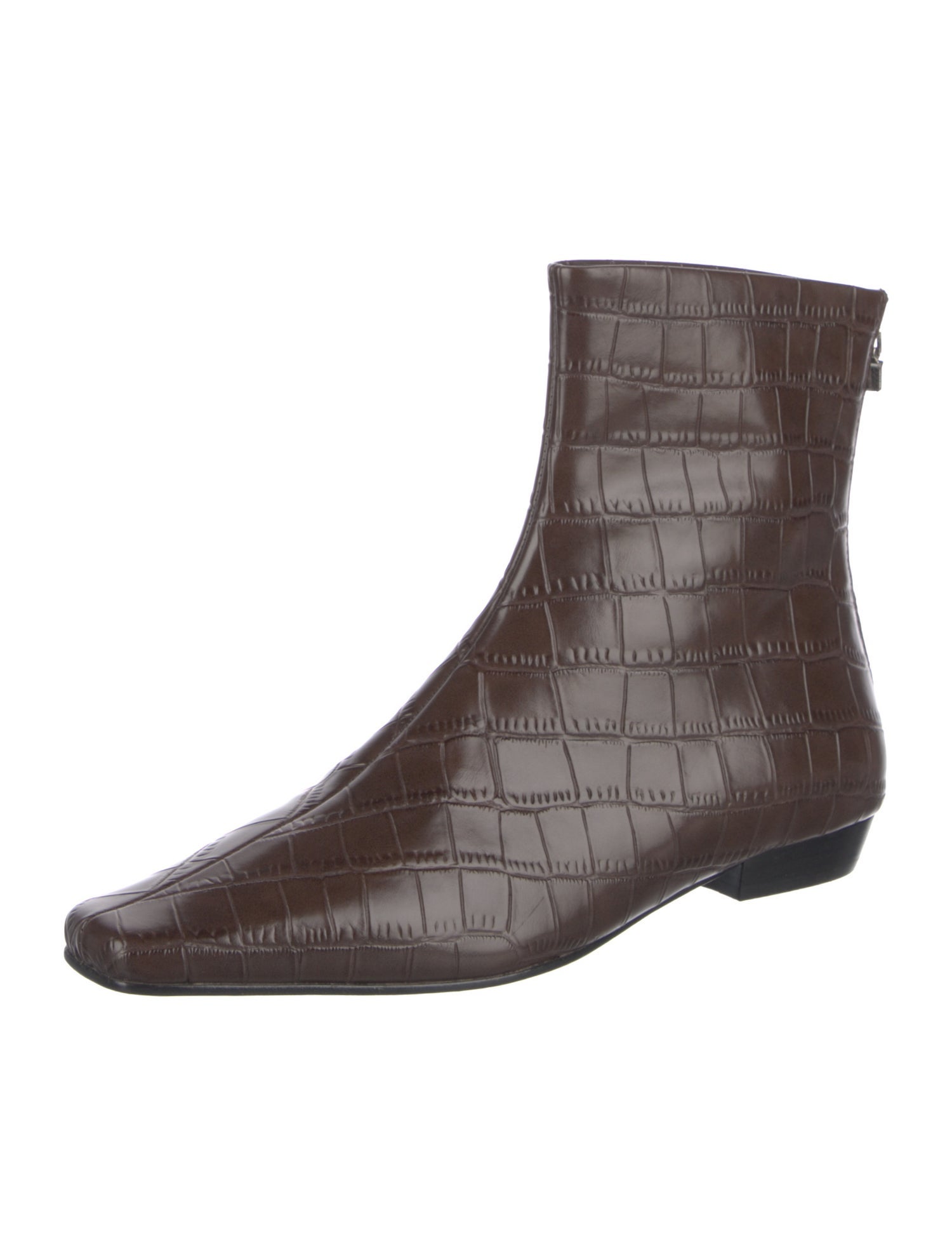 TOTEME Leather Animal Print Chelsea Boots