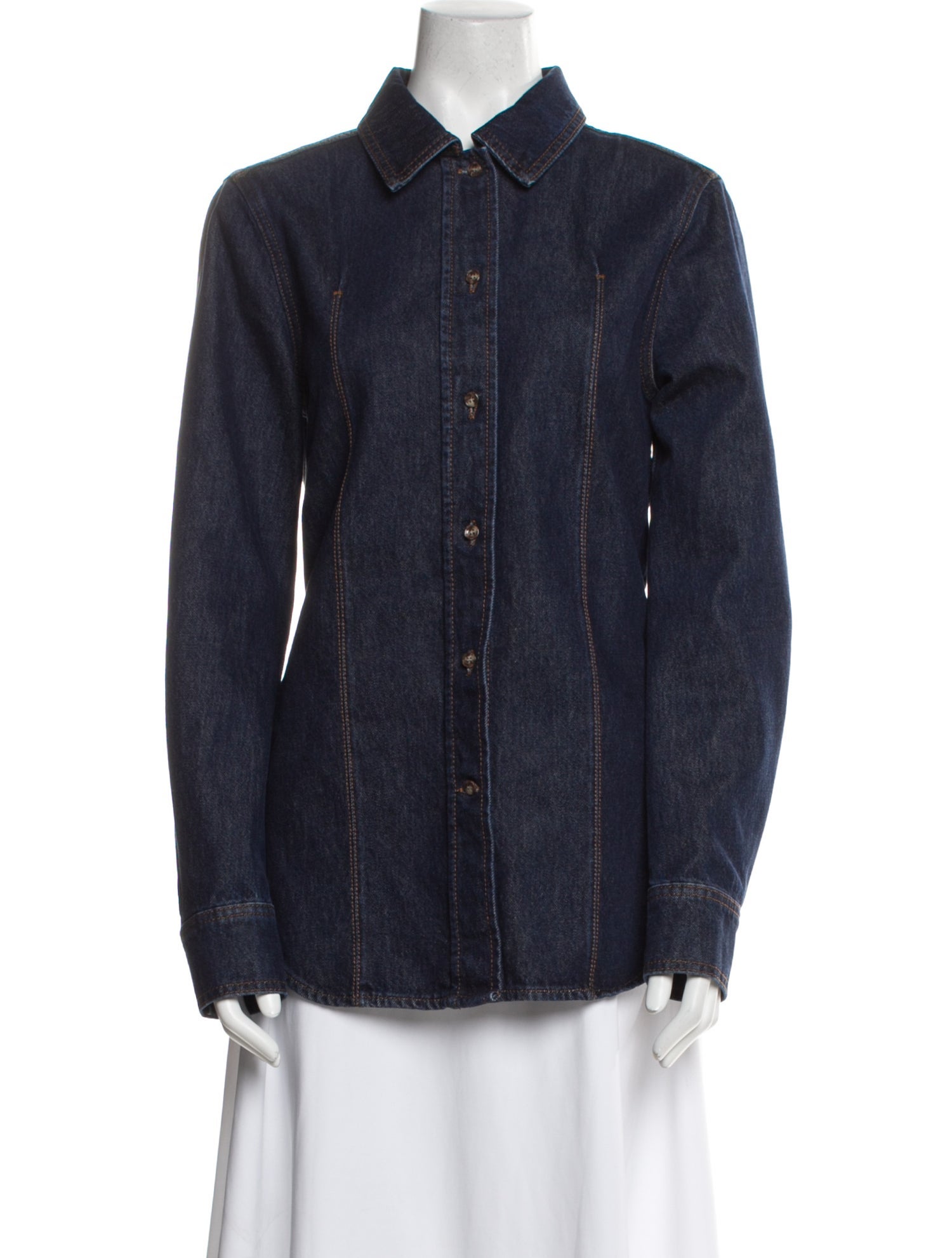 TOTEME Long Sleeve Button-Up Top