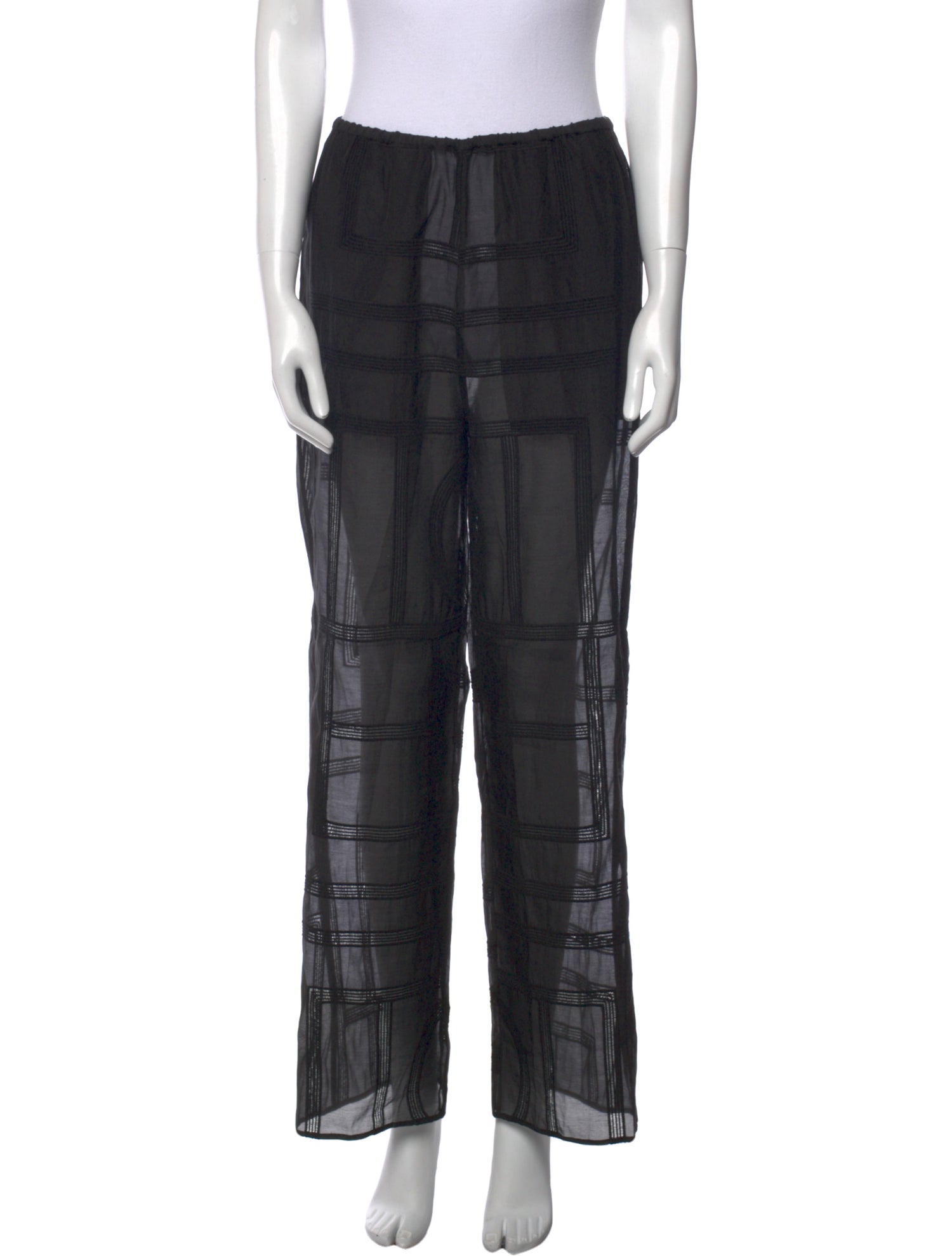 TOTEME Plaid Print Wide Leg Pants
