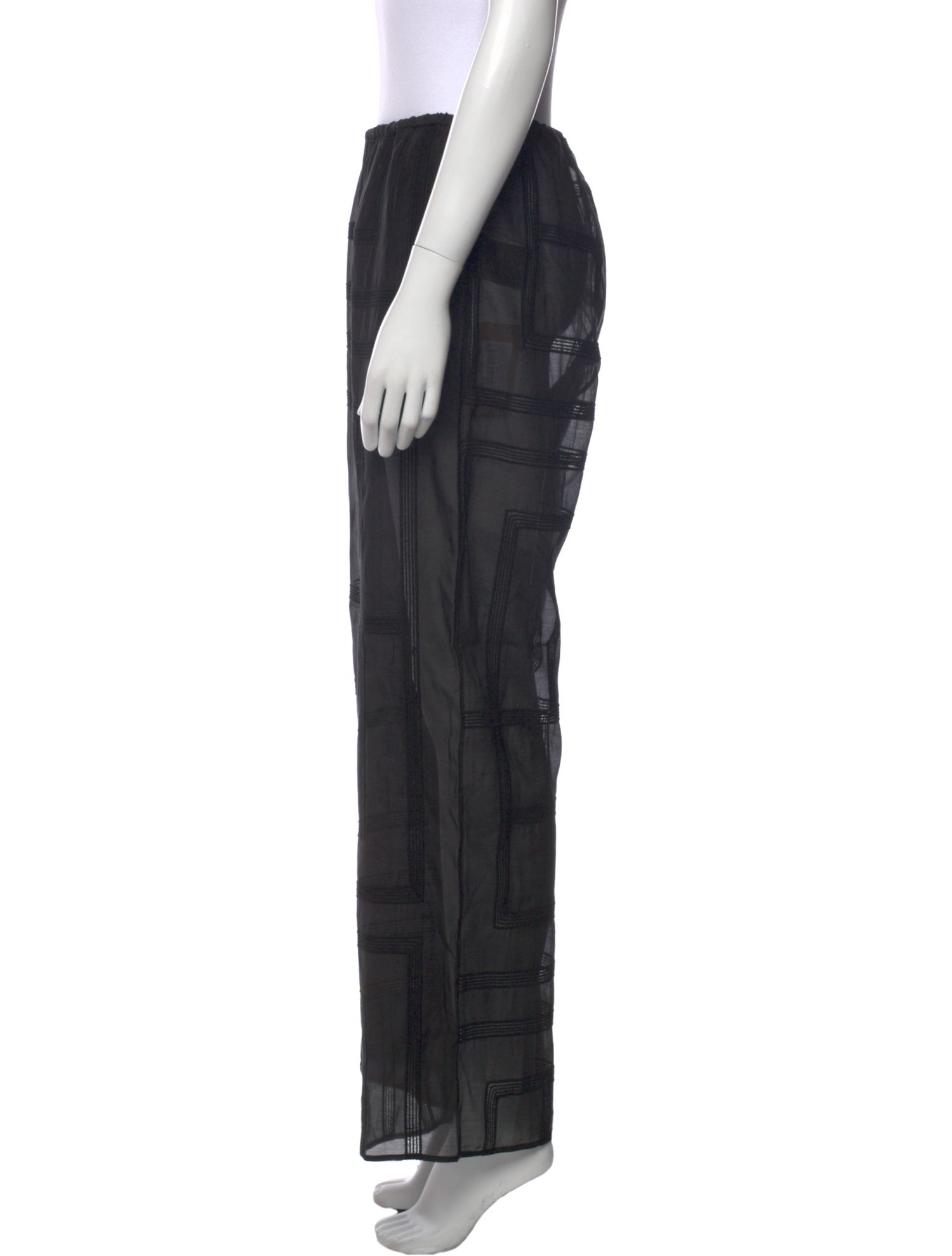 TOTEME Plaid Print Wide Leg Pants