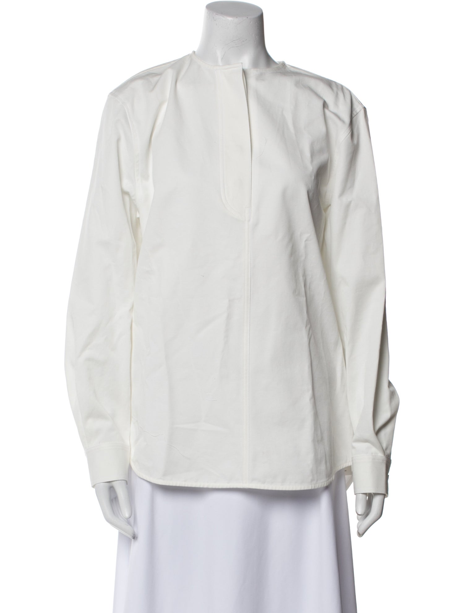 TOTEME Mock Neck Long Sleeve Blouse