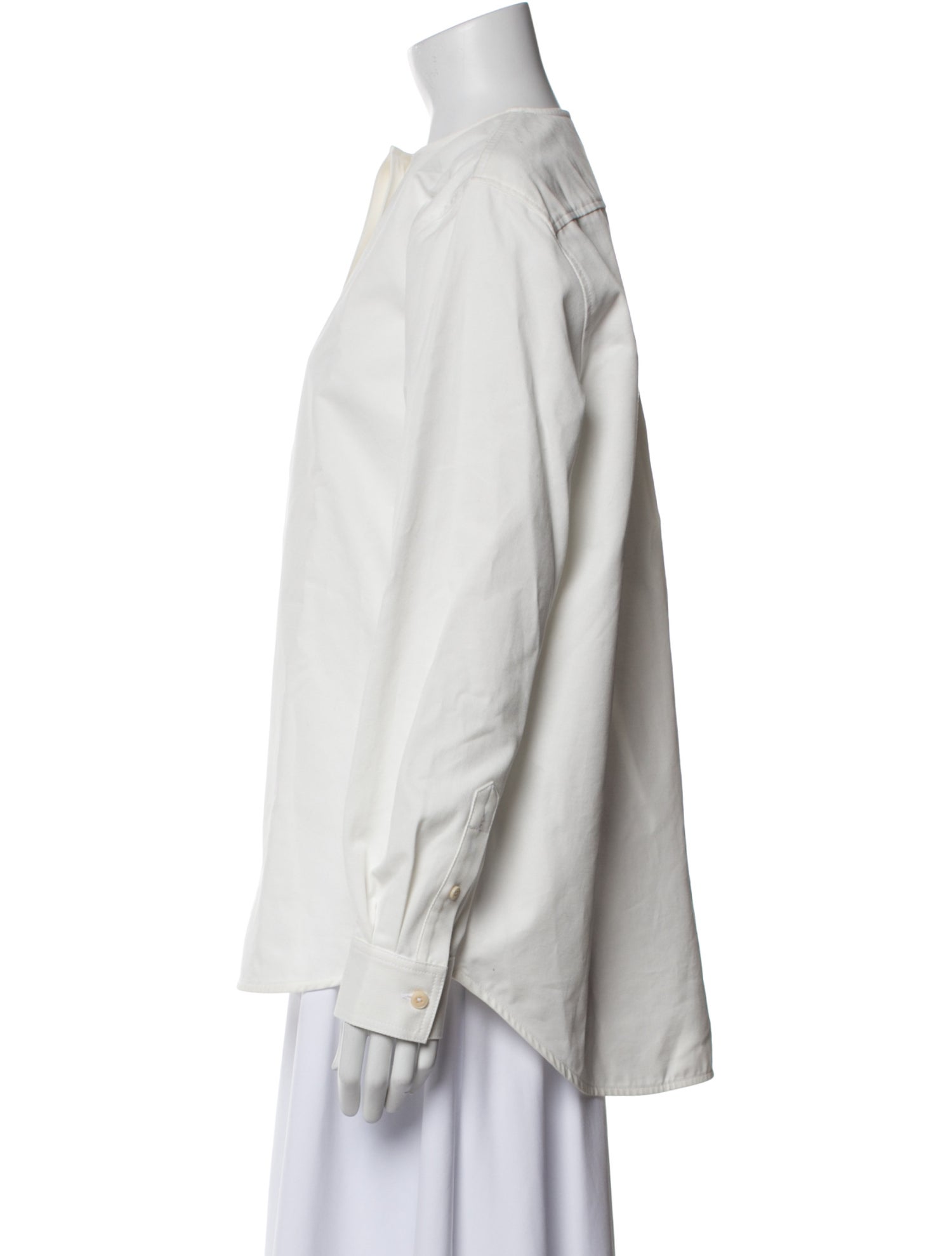 TOTEME Mock Neck Long Sleeve Blouse