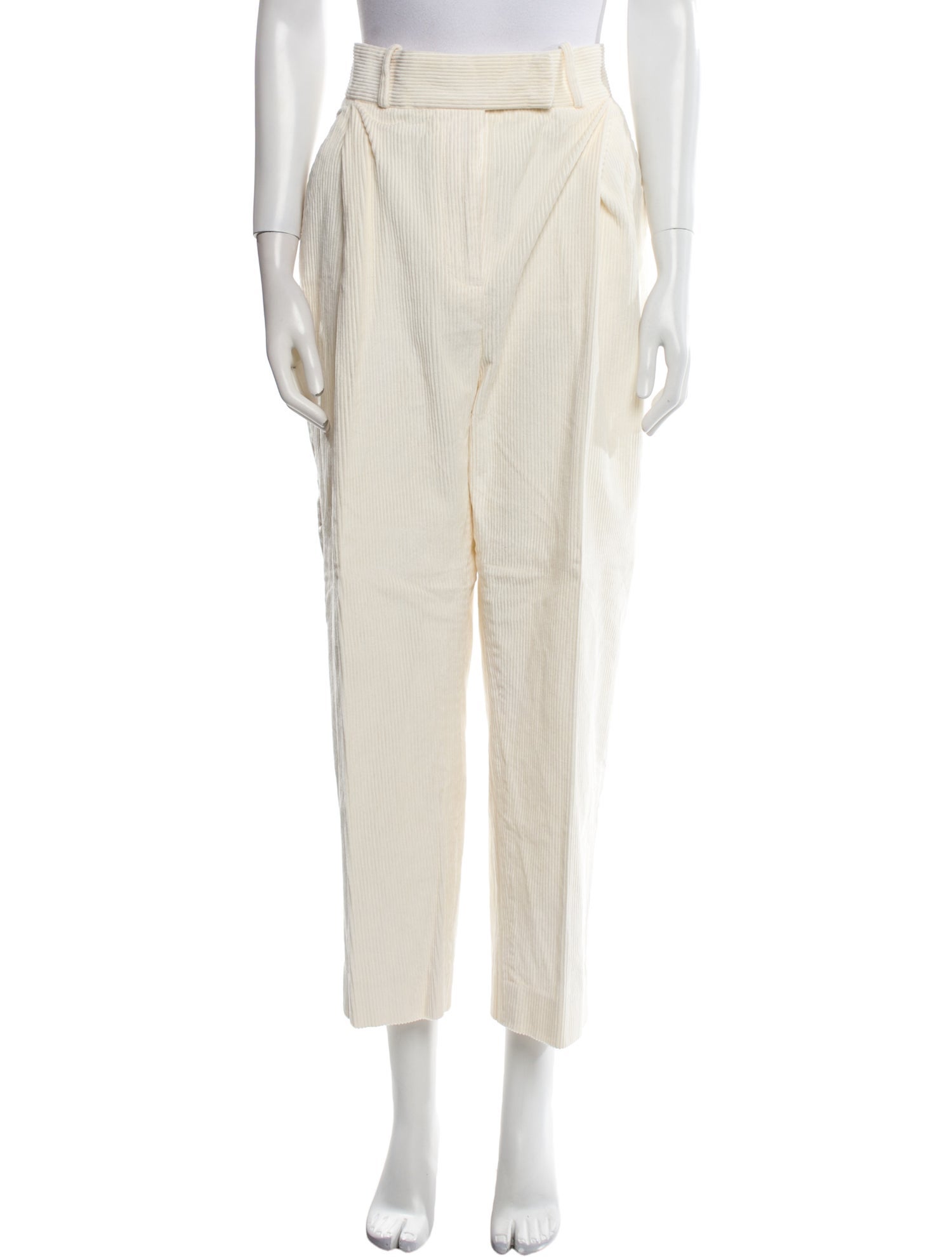 TOTEME Deep Pleat Corduroy Trouser Straight Leg Pants