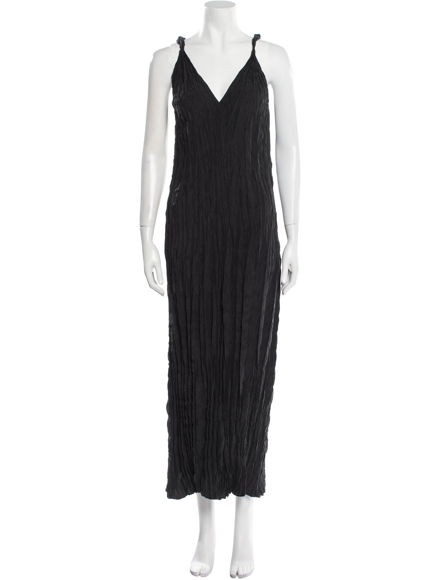 TOTEME Twist-Strap Crinkled Long Dress