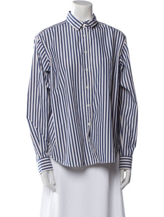 TOTEME Signature Striped Button-Up Top