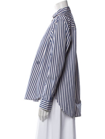 TOTEME Signature Striped Button-Up Top