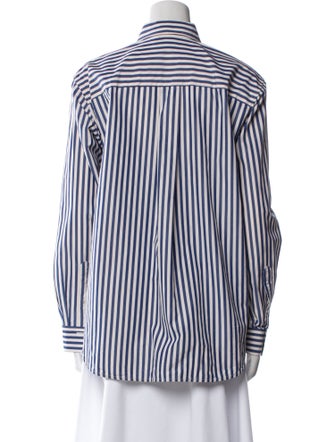 TOTEME Signature Striped Button-Up Top