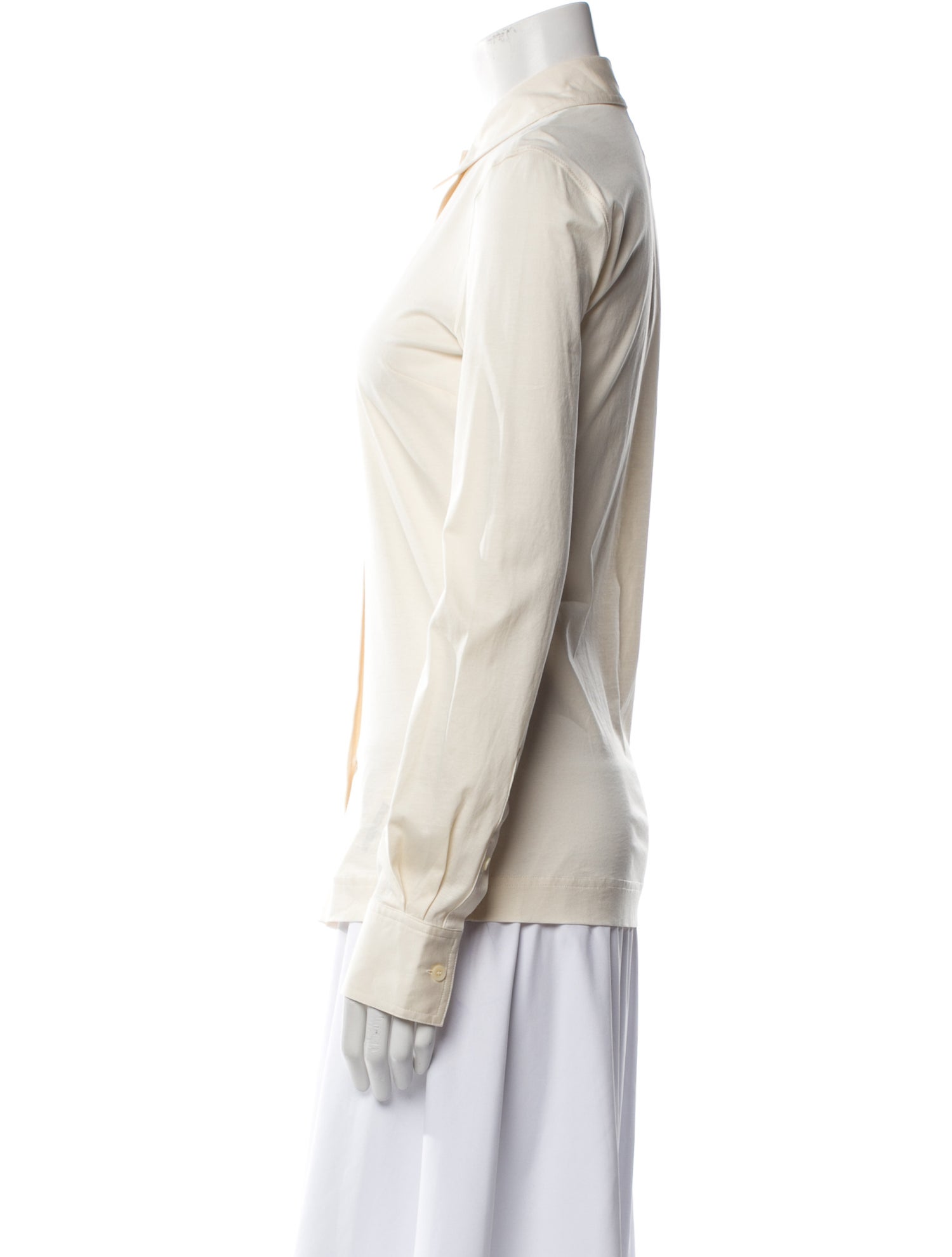 TOTEME Slim Jersey Long Sleeve Button-Up Top w/ Tags