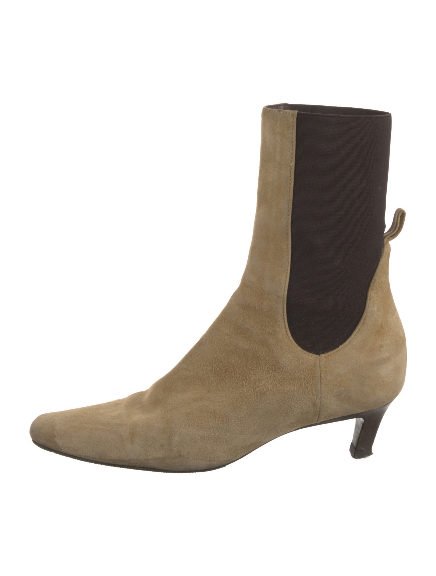 TOTEME Suede Colorblock Pattern Boots