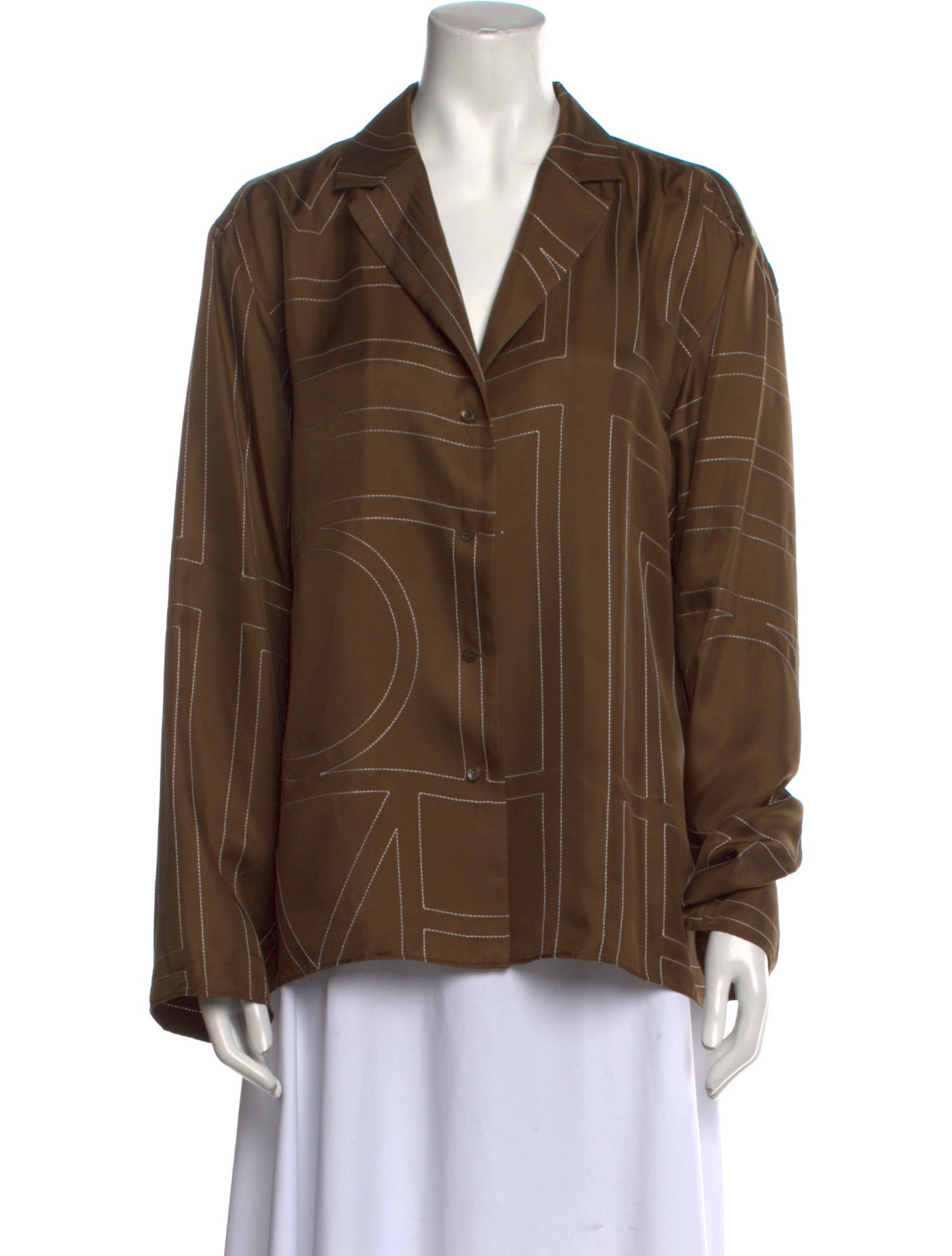 TOTEME PJ Silk Button-Up Top