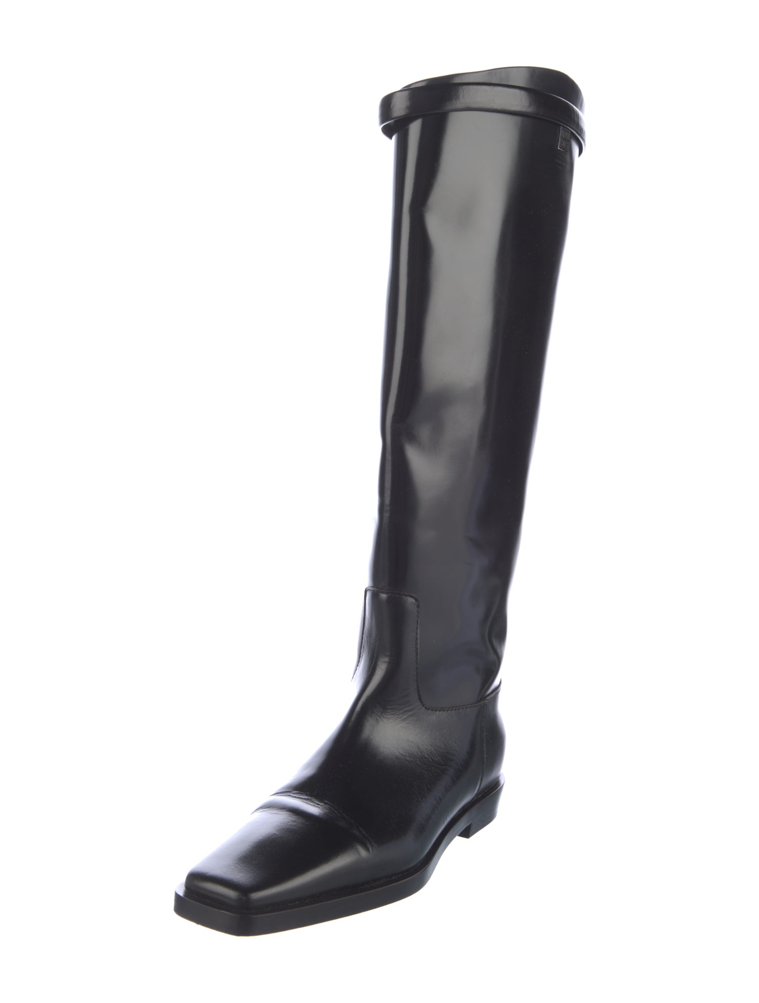 TOTEME Leather Leather Trim Embellishment Riding Boots