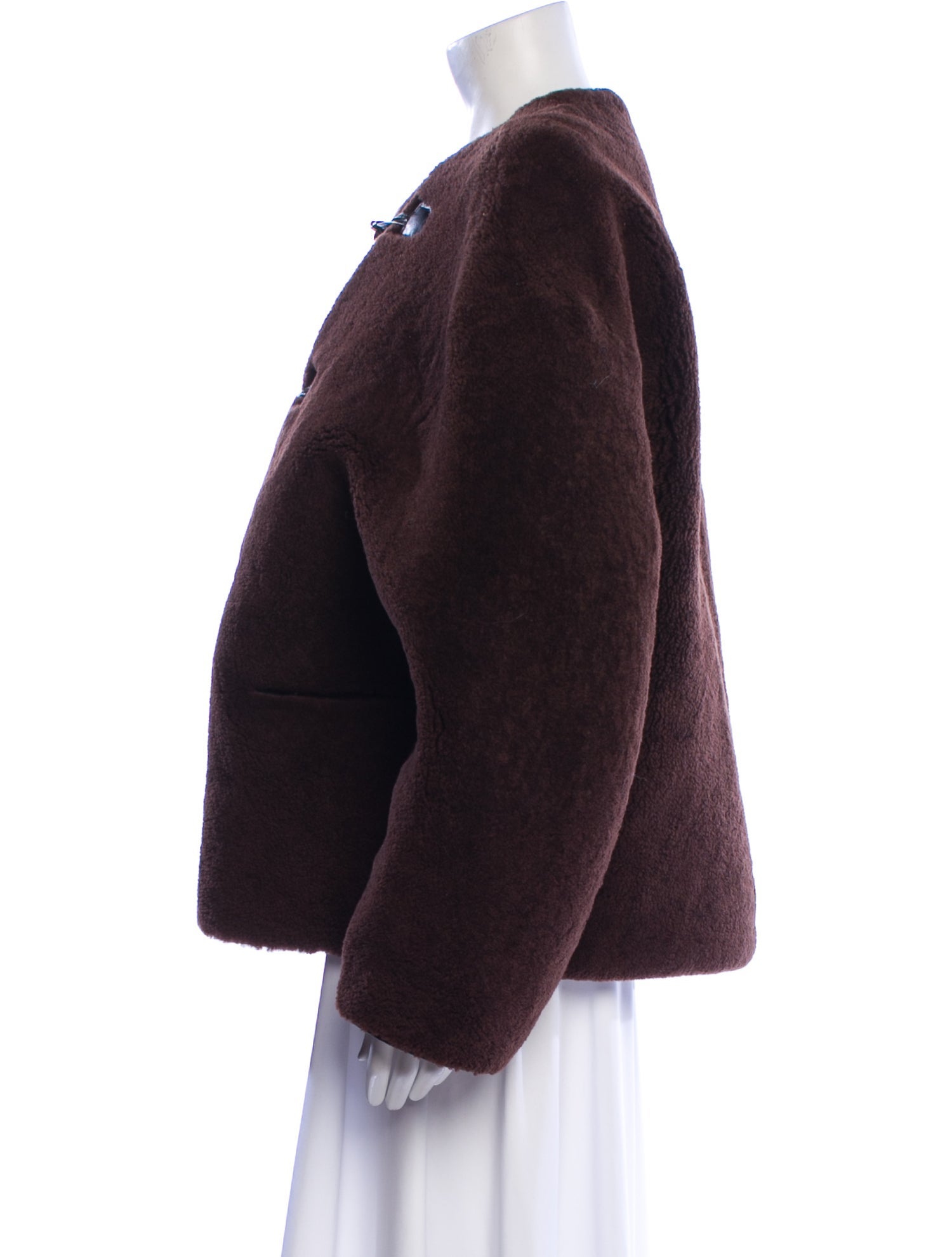 TOTEME Clasp Shearling Fur Coat