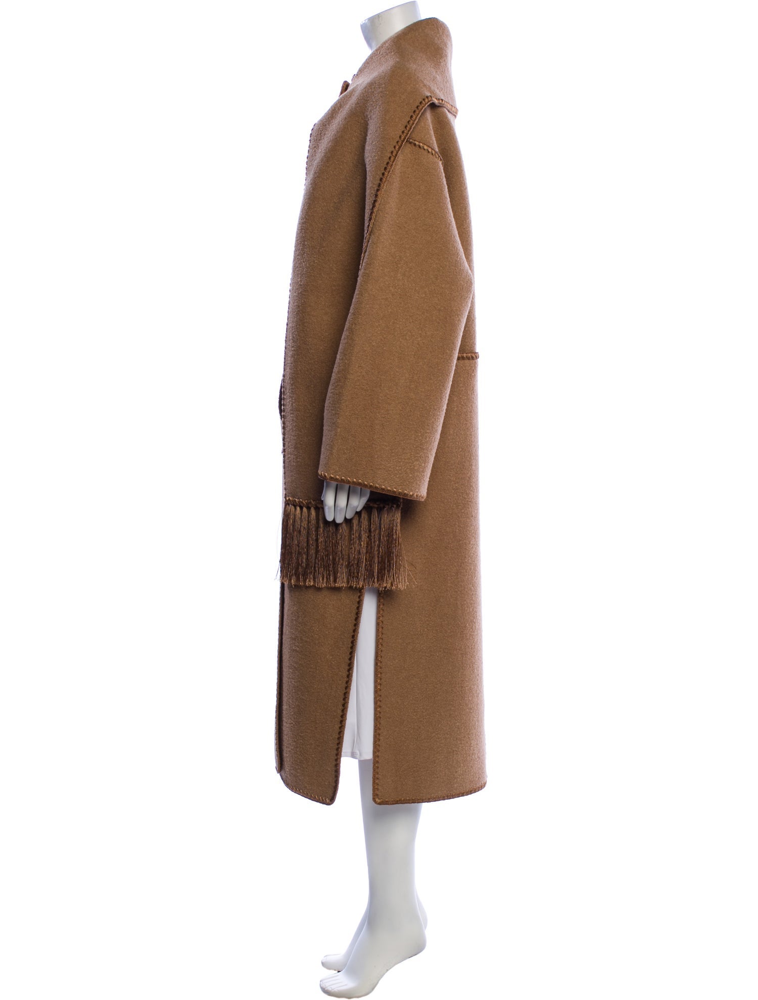TOTEME Scarf Wool Faux Fur Coat