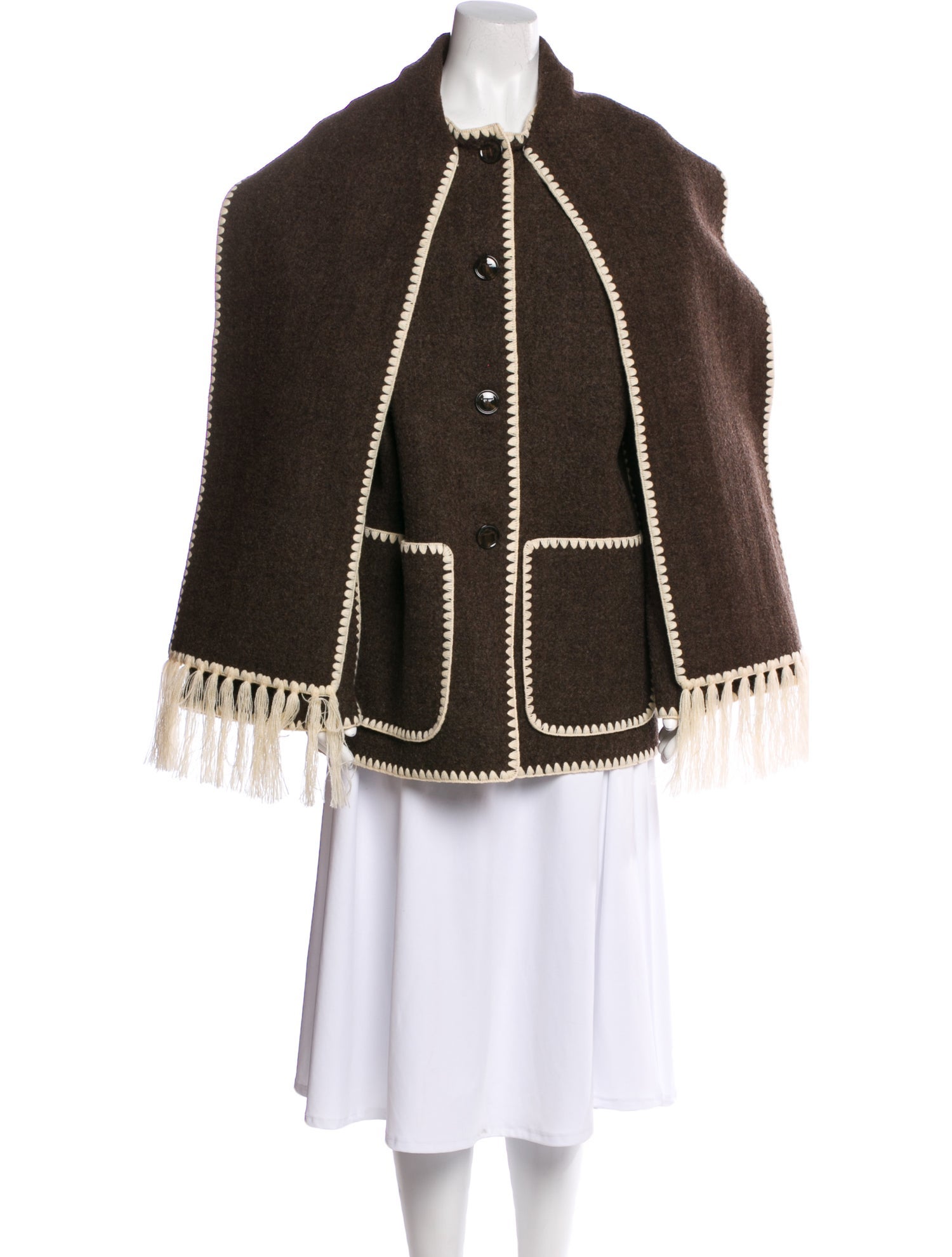 TOTEME Wool Colorblock Pattern Jacket