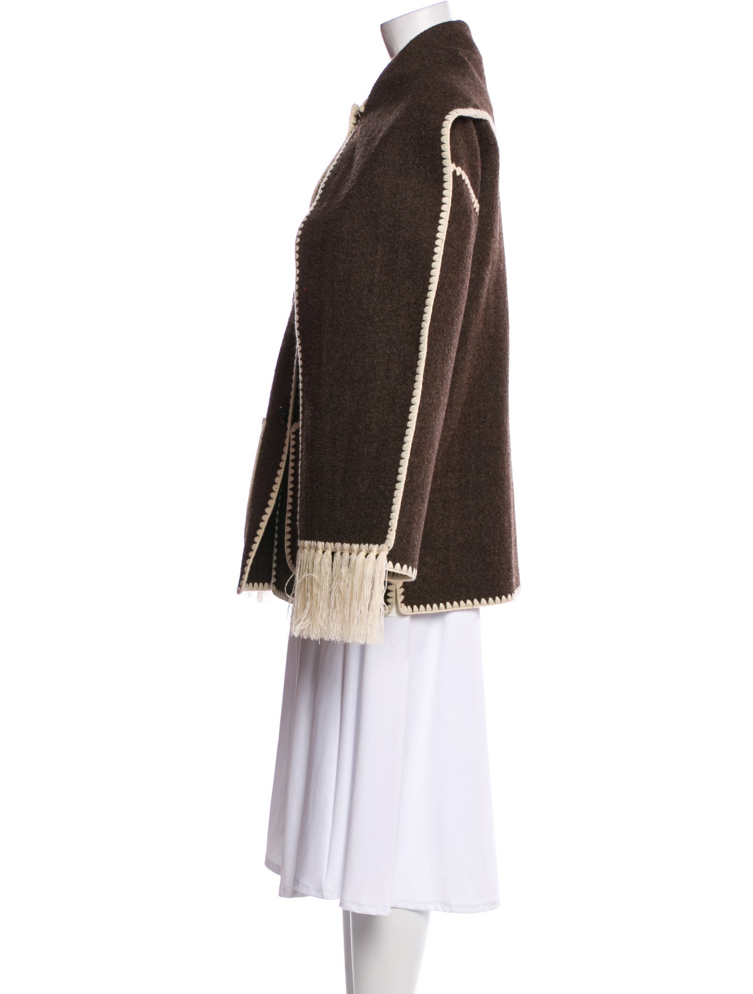 TOTEME Wool Colorblock Pattern Jacket