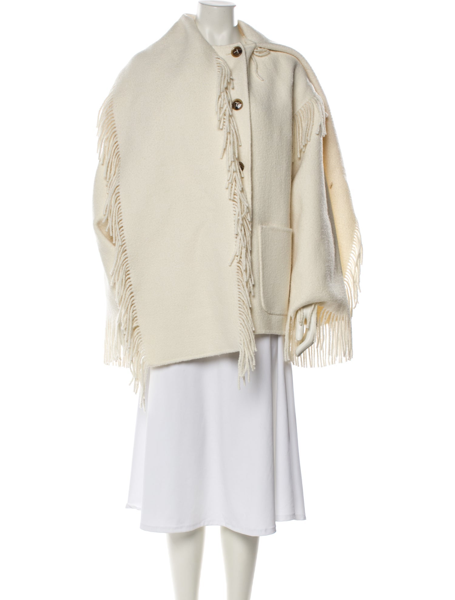 TOTEME Fringed Scarf Wool Jacket w/ Tags