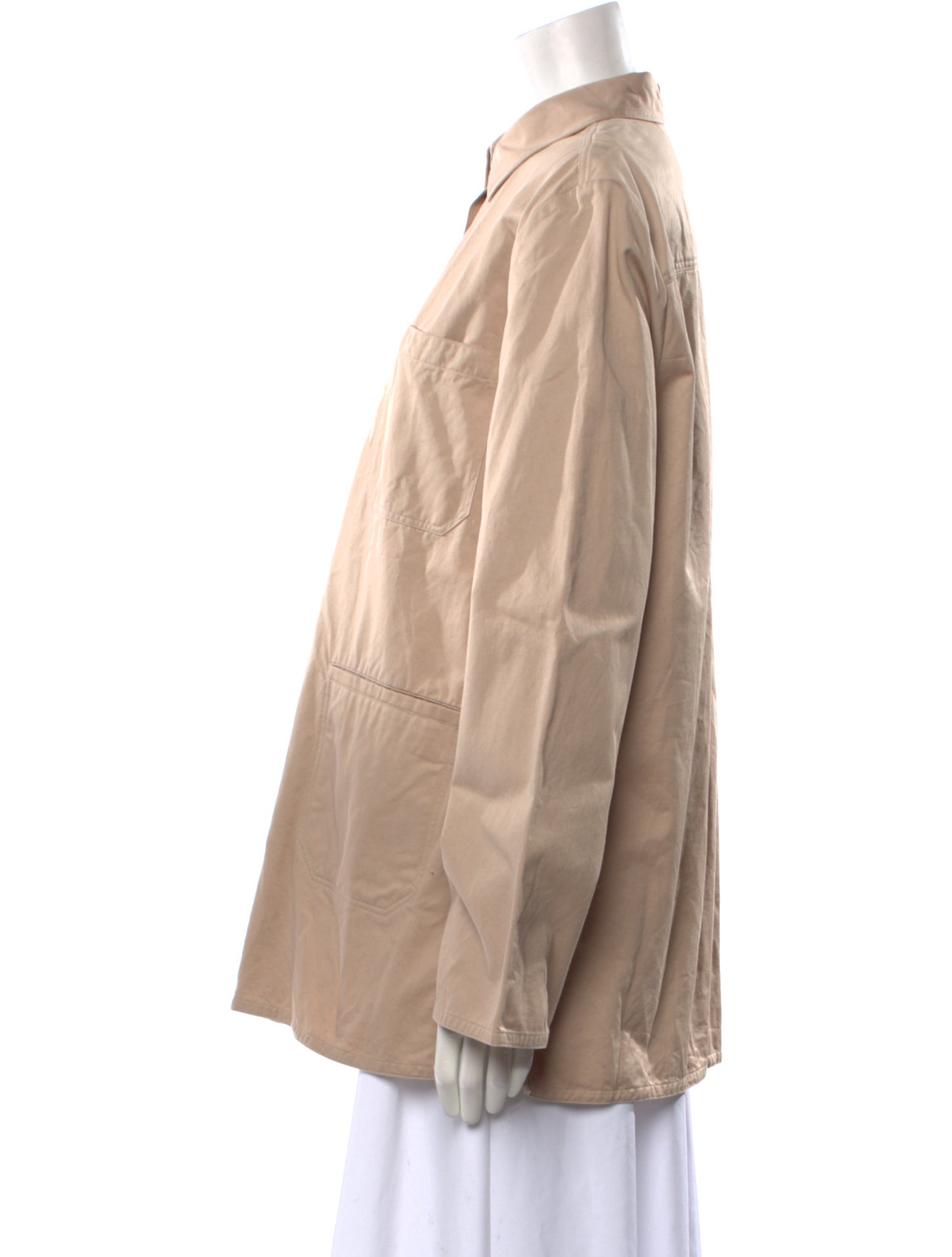 TOTEME Cotton-Twill Pocket Shirt Long Sleeve Button-Up Top