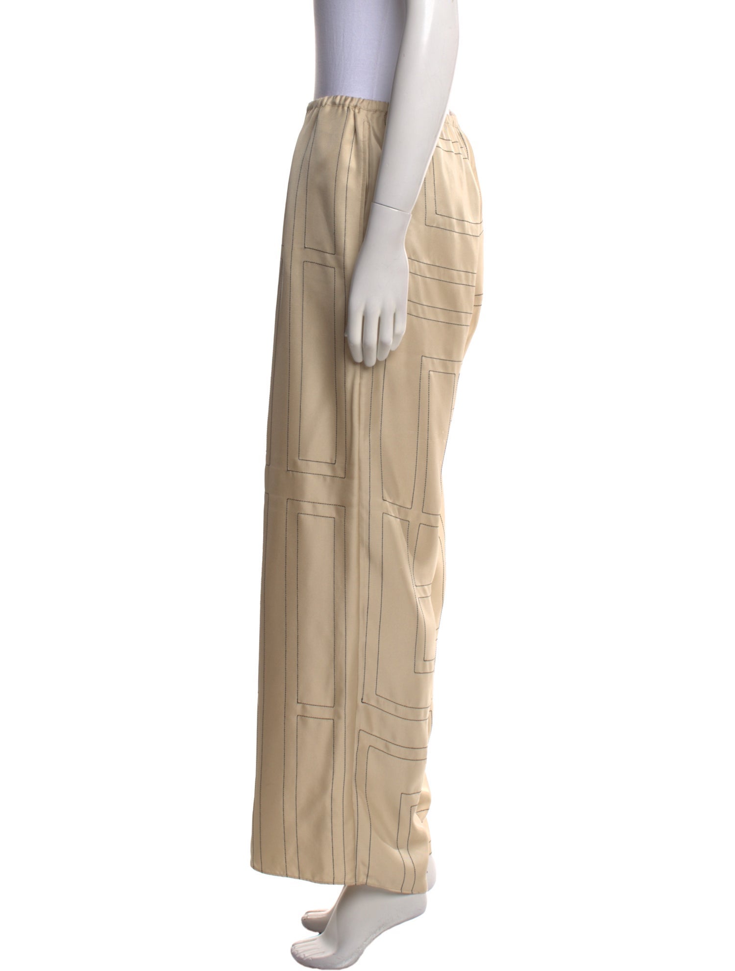 TOTEME Monogram Silk PJ Bottoms Wide Leg Pants w/ Tags