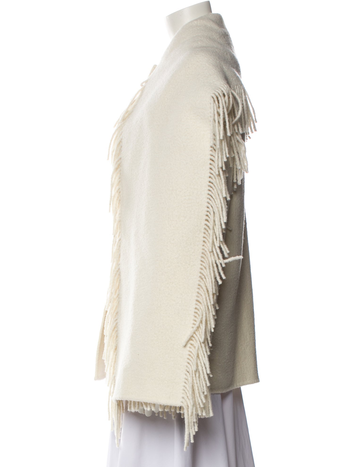 TOTEME Fringed Scarf Jacket Wool Jacket
