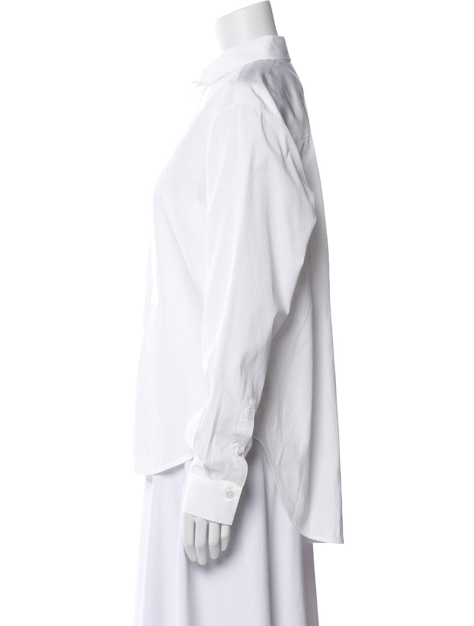 TOTEME Signature Cotton Shirt Long Sleeve Button-Up Top