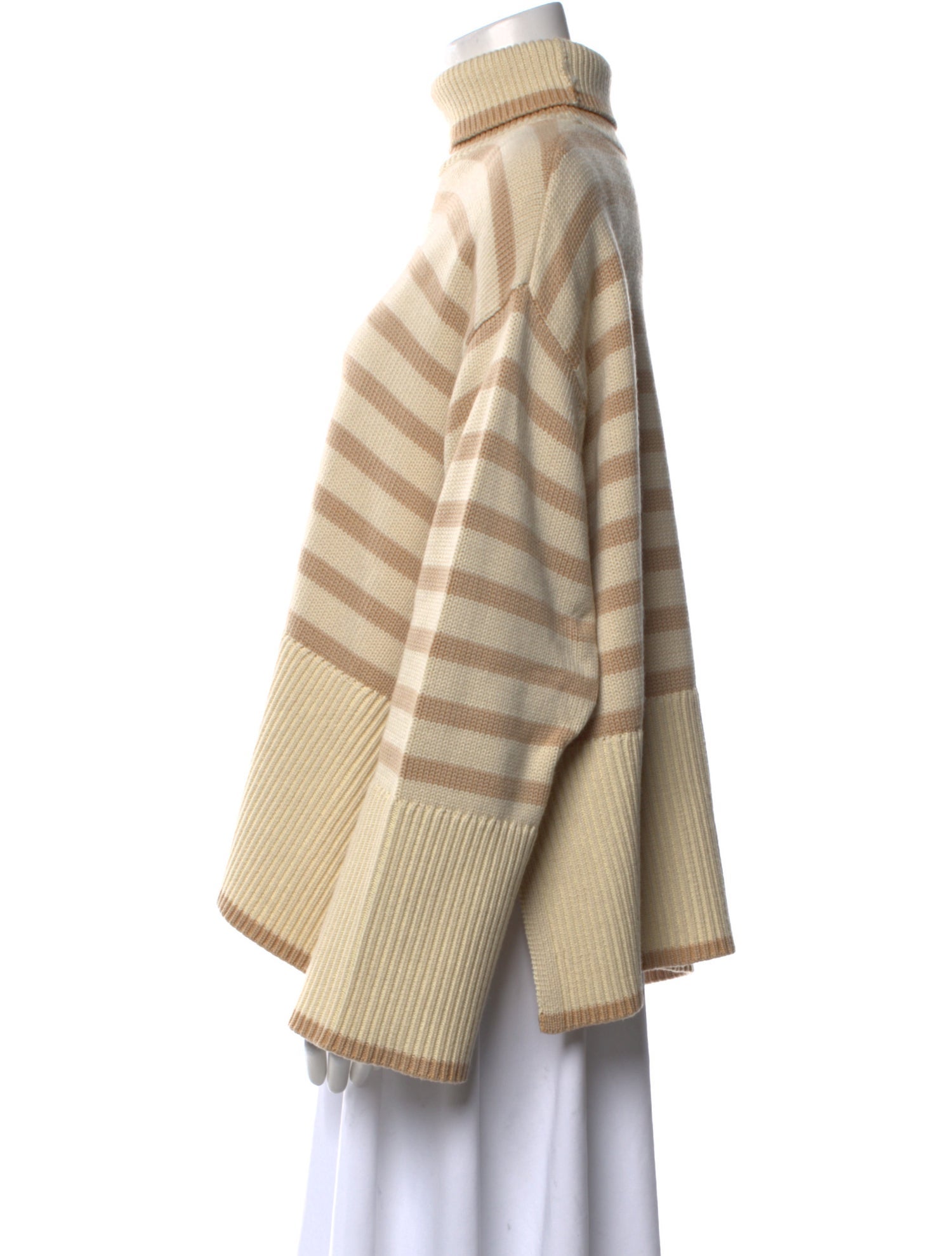 TOTEME Signature Stripe Turtleneck Wool Sweater