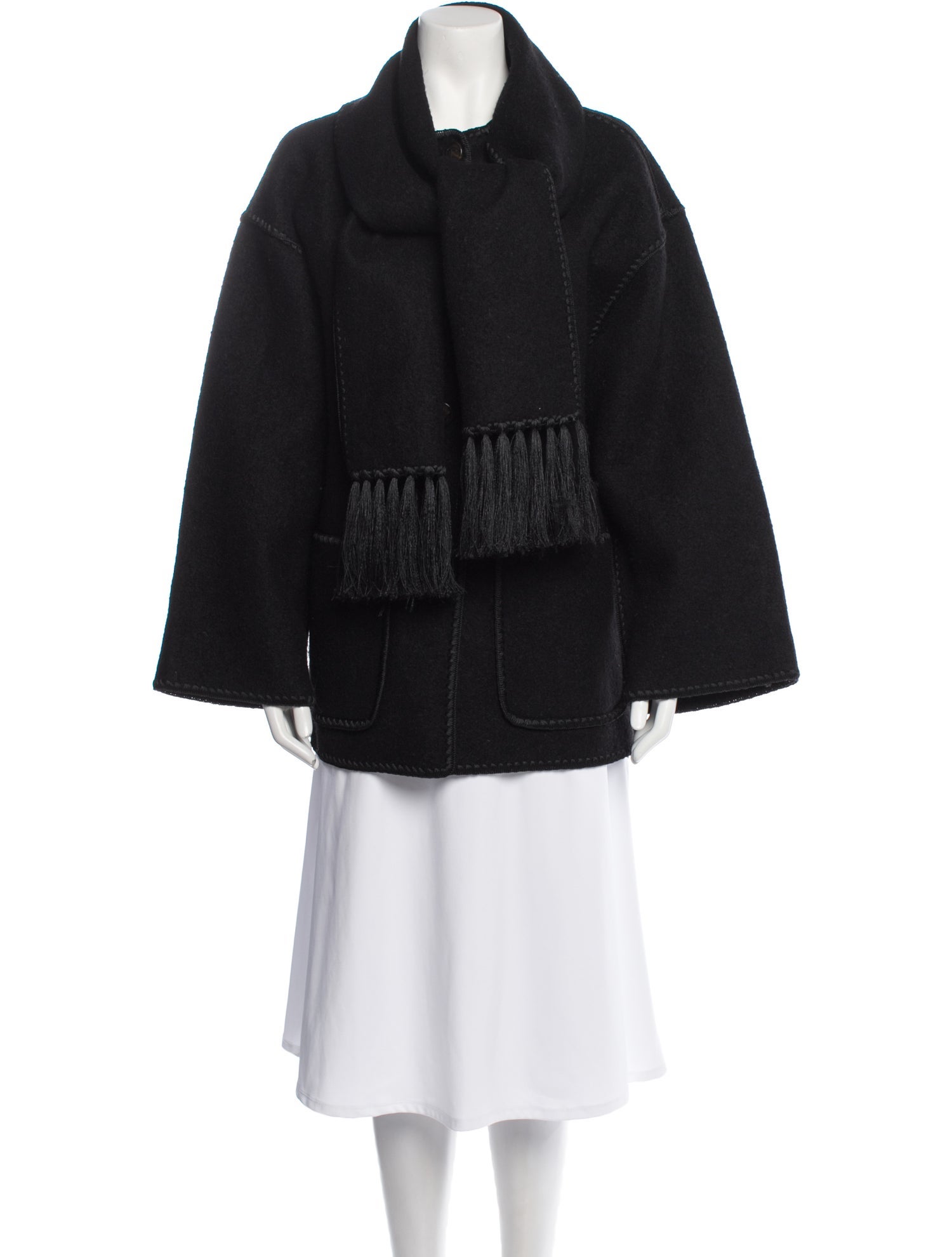 TOTEME Embroidery Scarf Wool Jacket