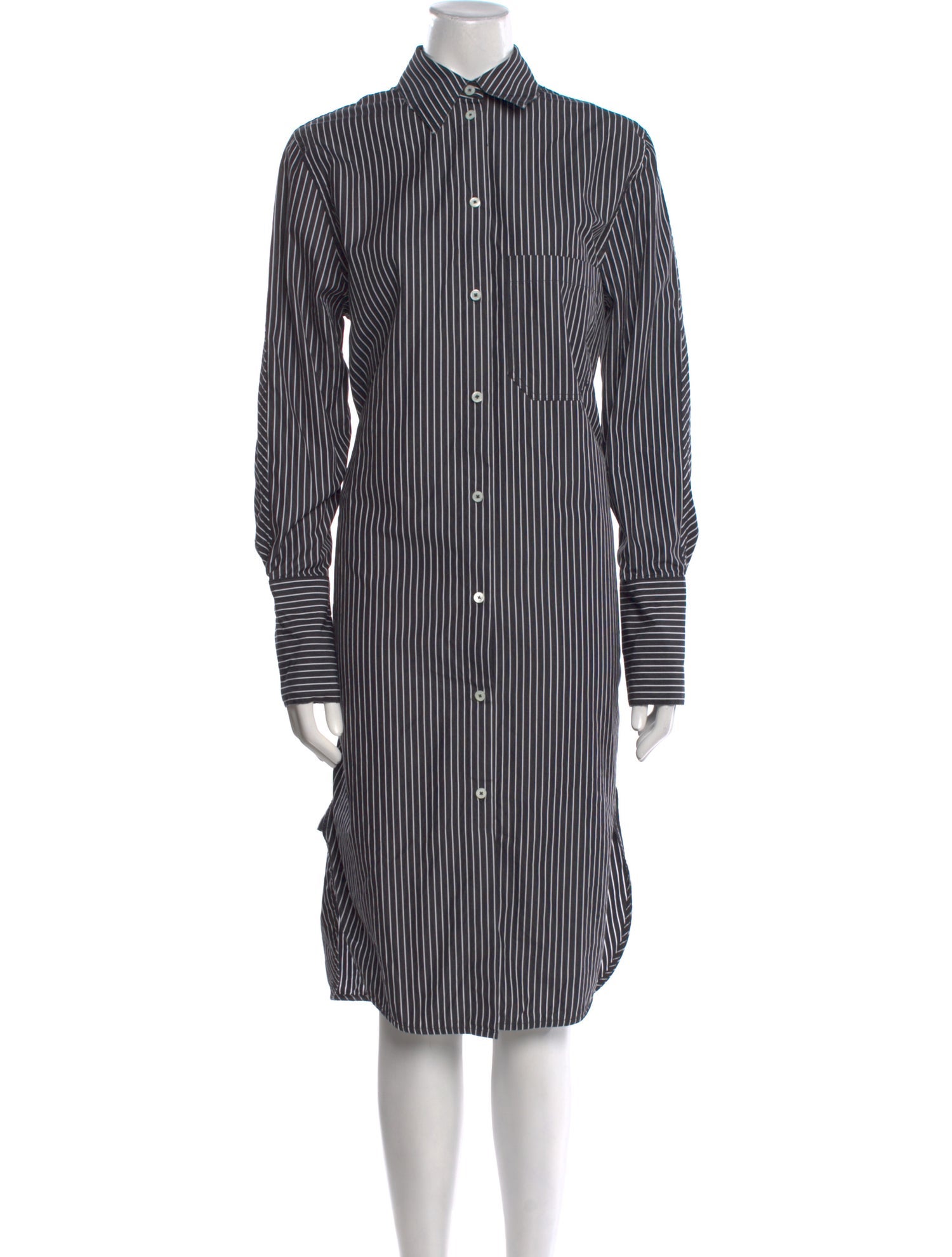 TOTEME Striped Kimono Sleeve Midi Length Dress