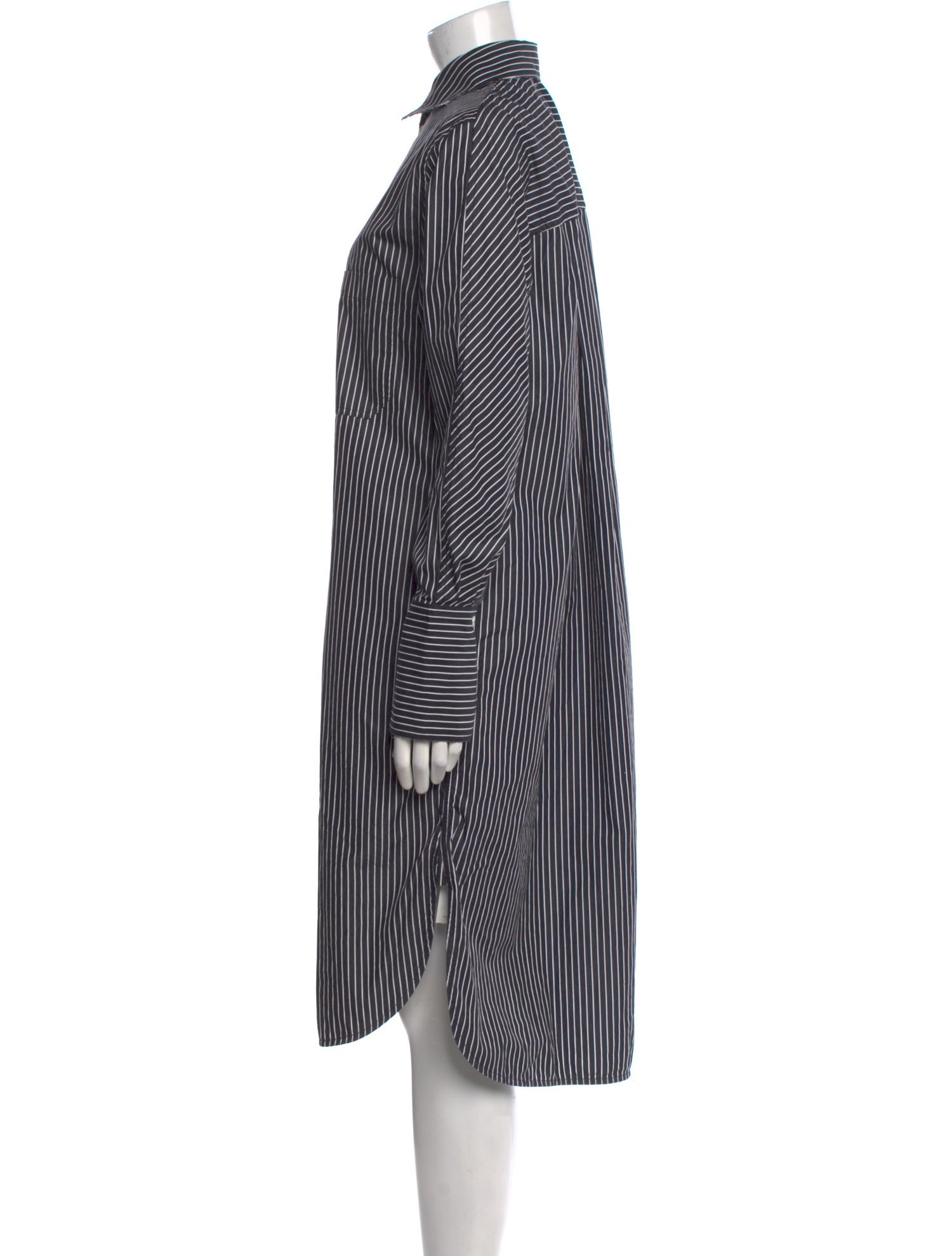 TOTEME Striped Kimono Sleeve Midi Length Dress