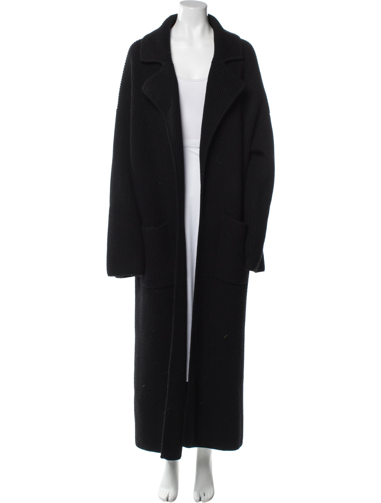 TOTEME Rib Knit Cardi Wool Faux Fur Coat