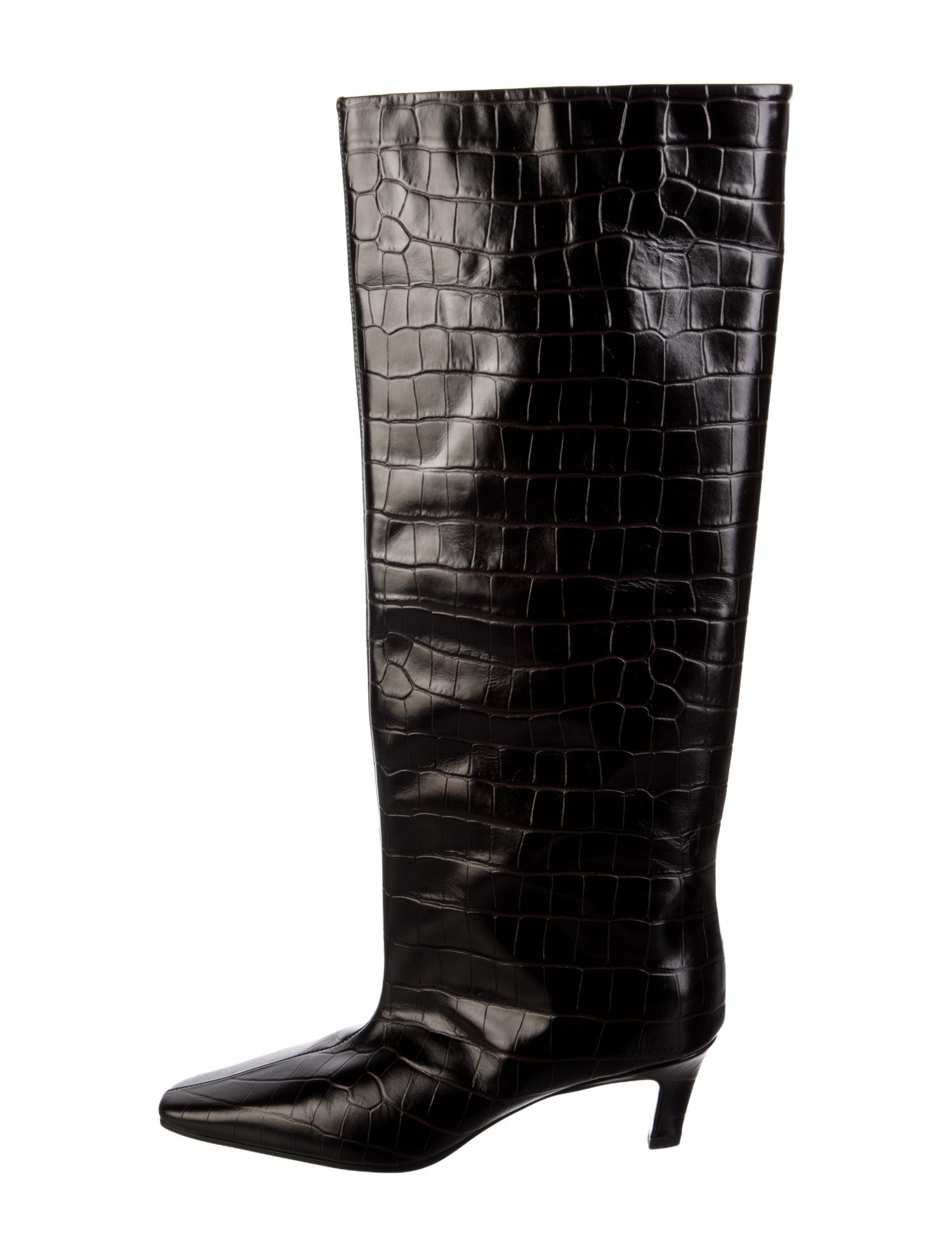 TOTEME Embossed Leather Riding Boots