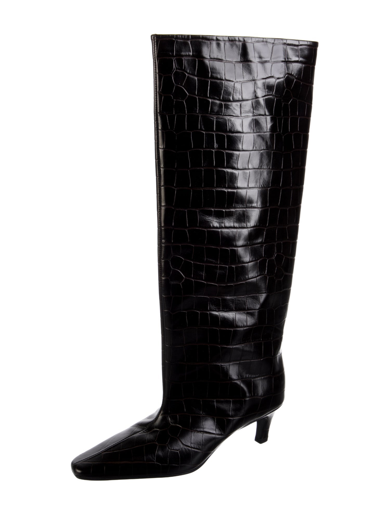 TOTEME Embossed Leather Riding Boots