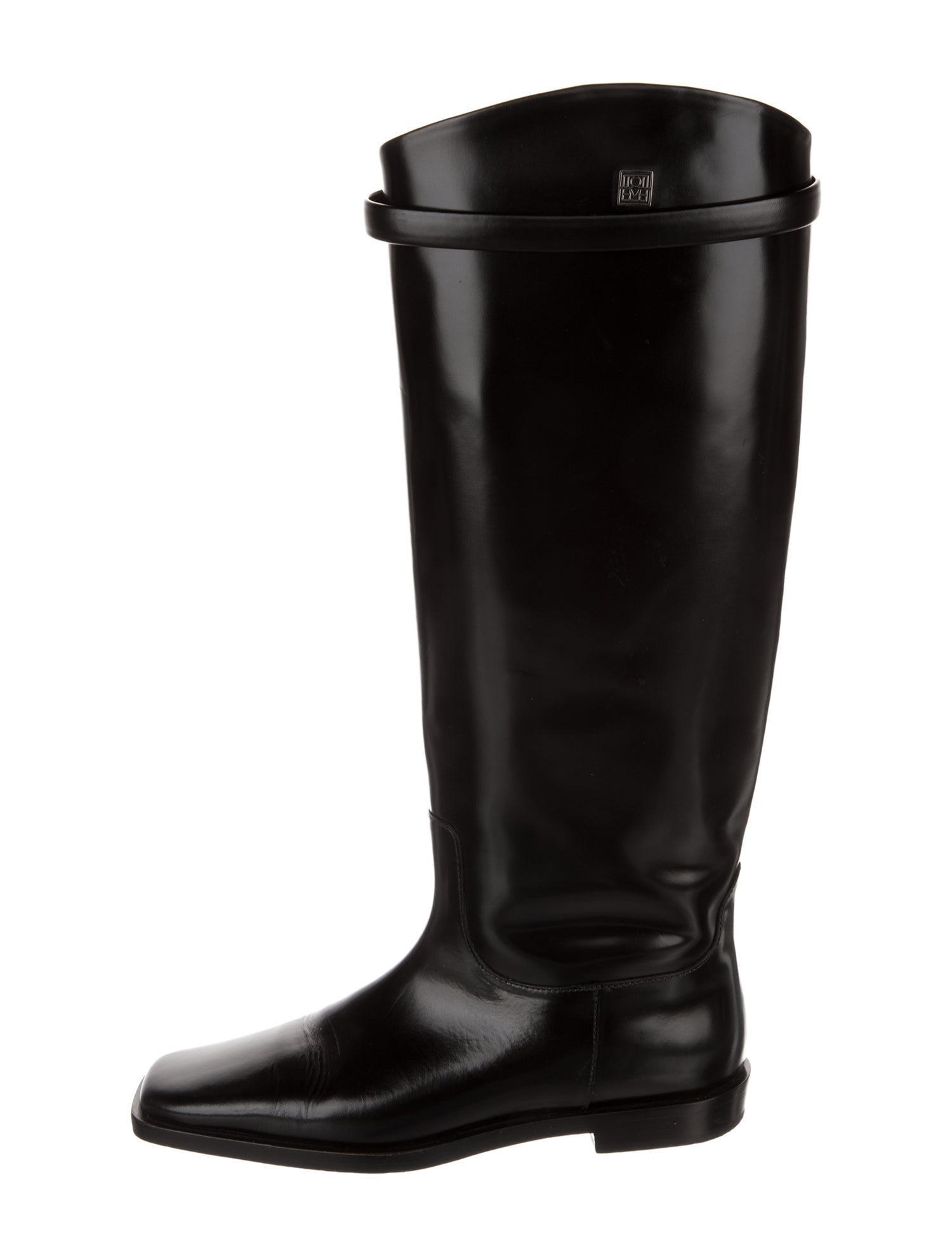 TOTEME Leather Leather Trim Embellishment Riding Boots