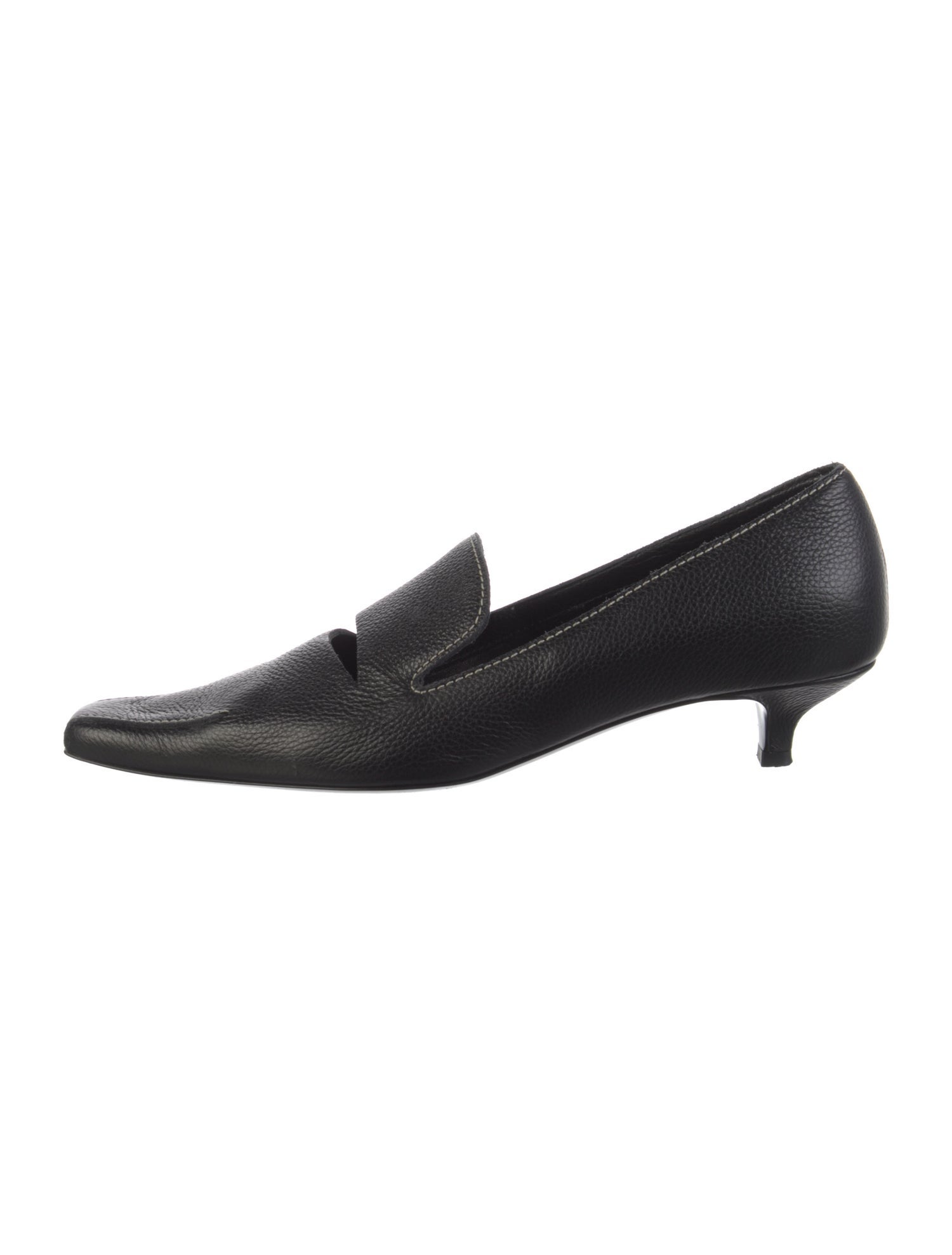 TOTEME Leather Cutout Accent Pumps