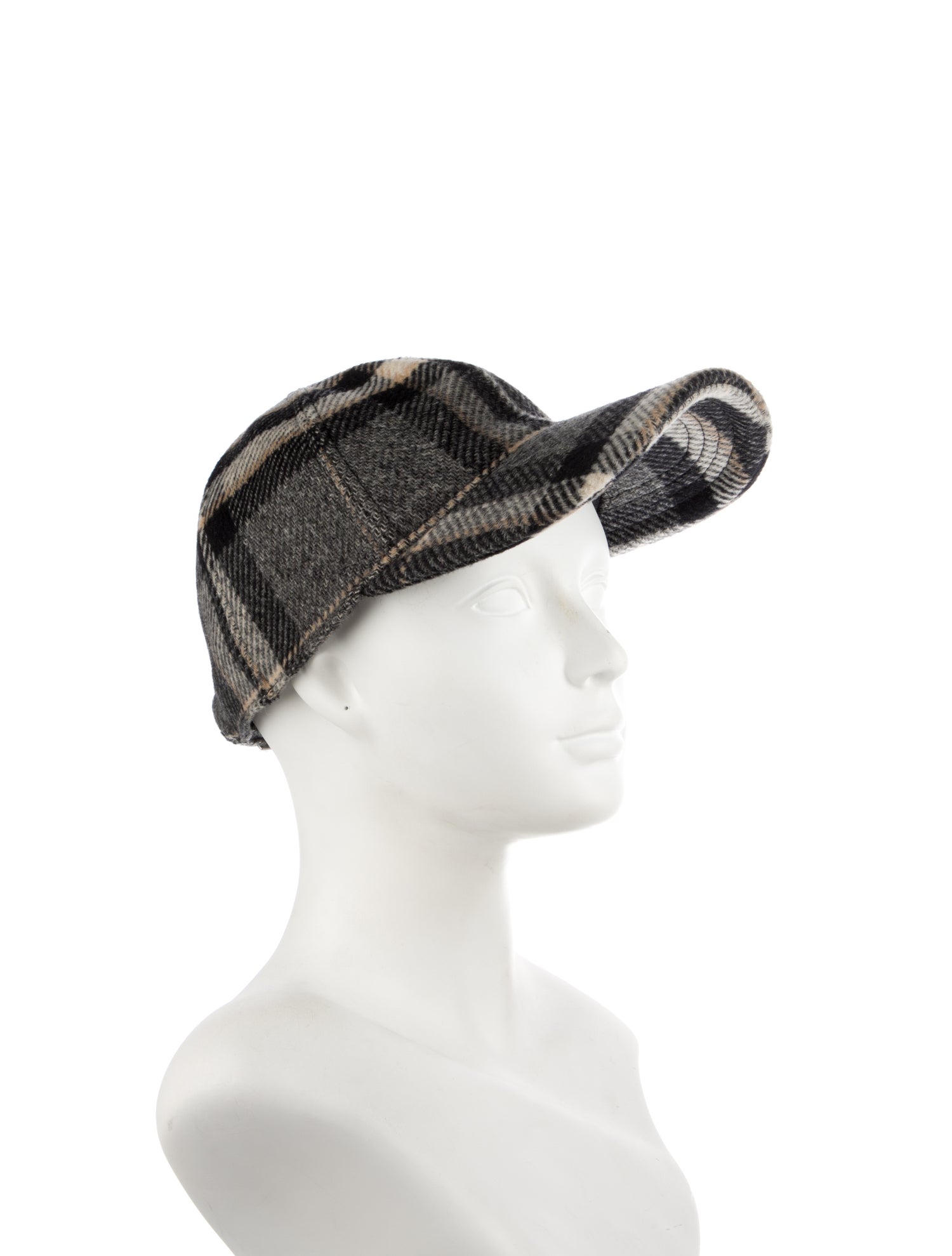 TOTEME Wool Plaid Baseball Cap