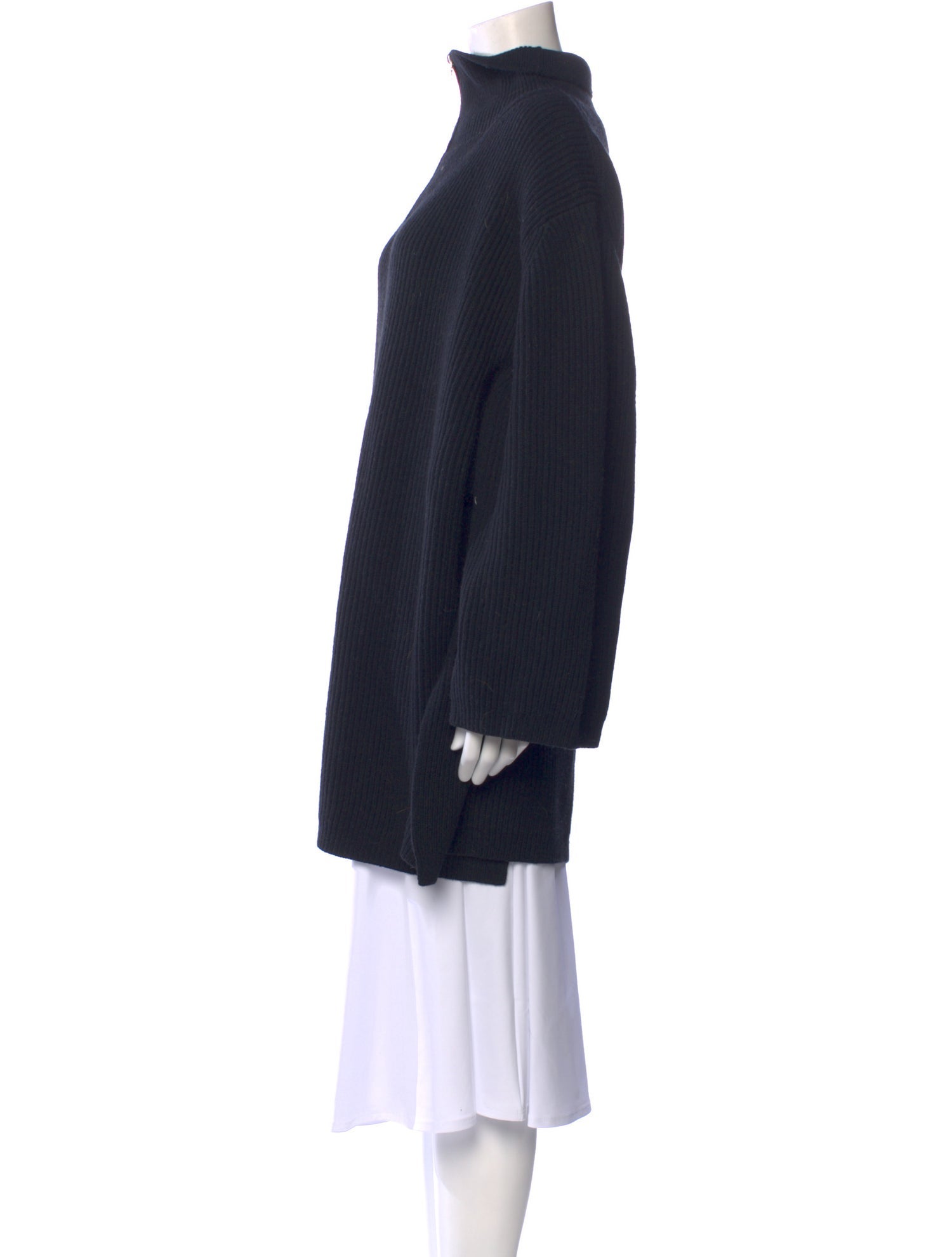 TOTEME Fisherman Zipper Wool Sweater