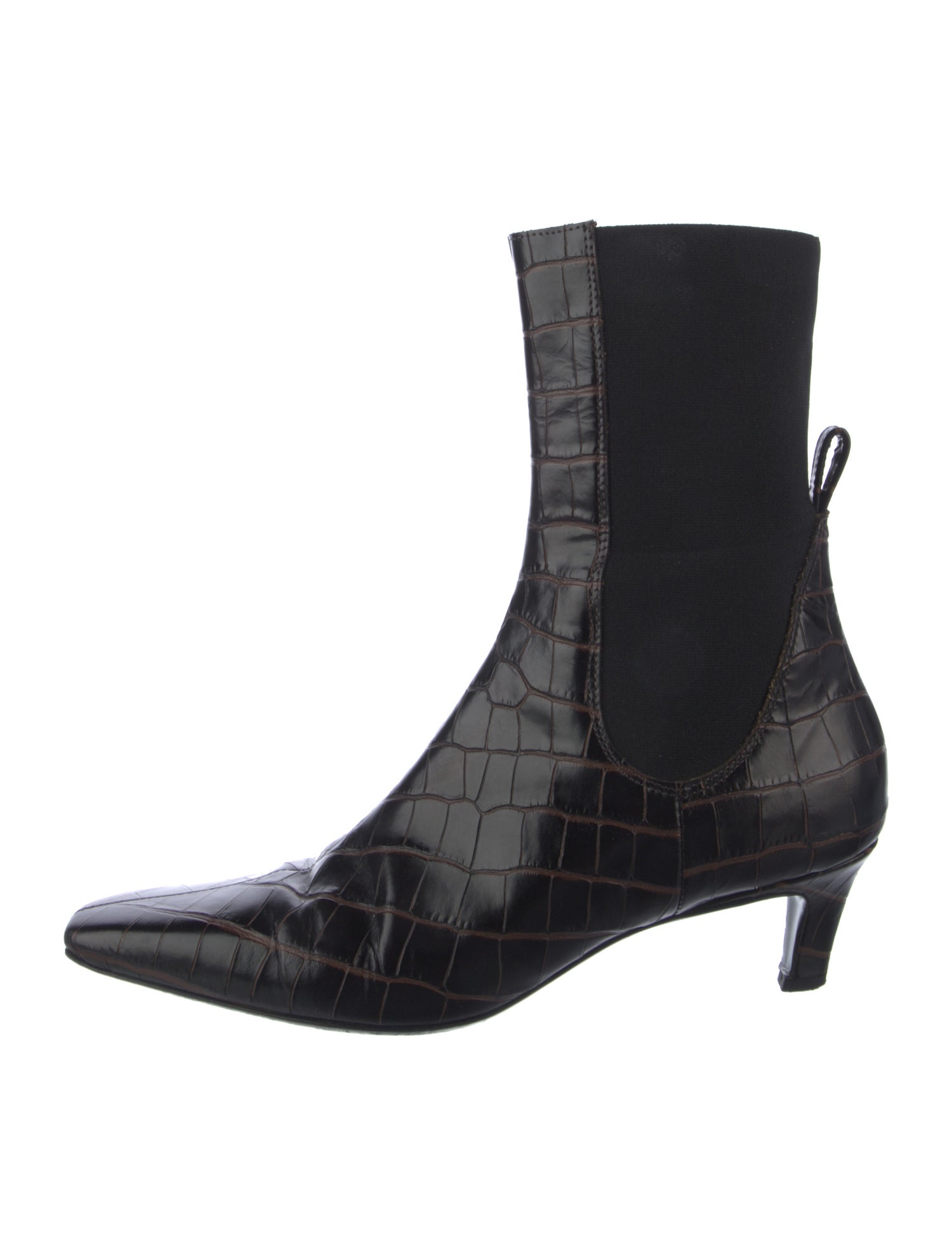 TOTEME Embossed Leather Chelsea Boots