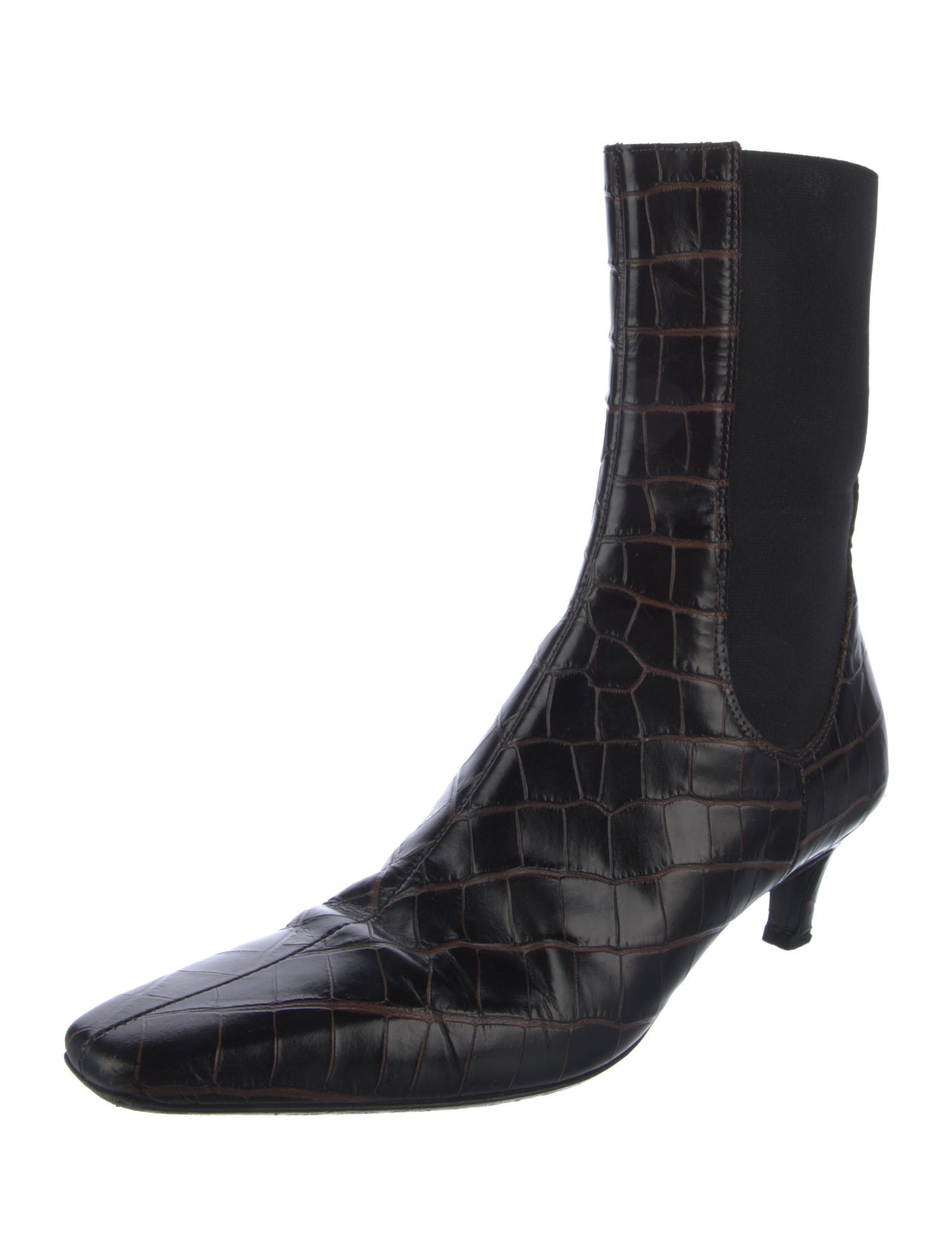 TOTEME Embossed Leather Chelsea Boots