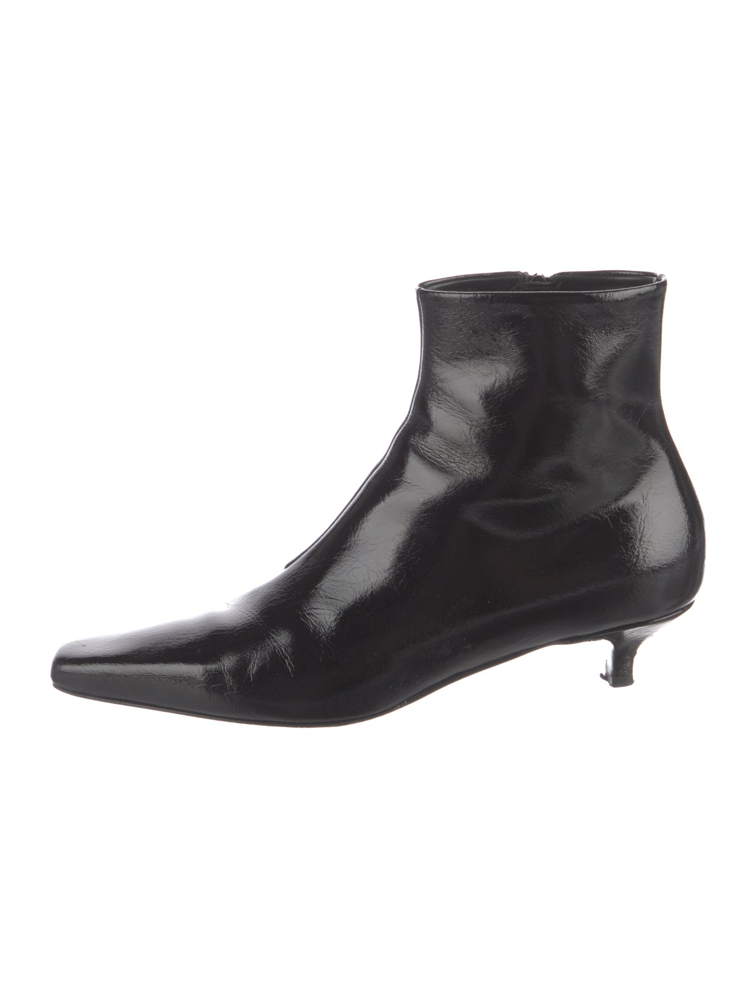 TOTEME Patent Leather Lace-Up Boots